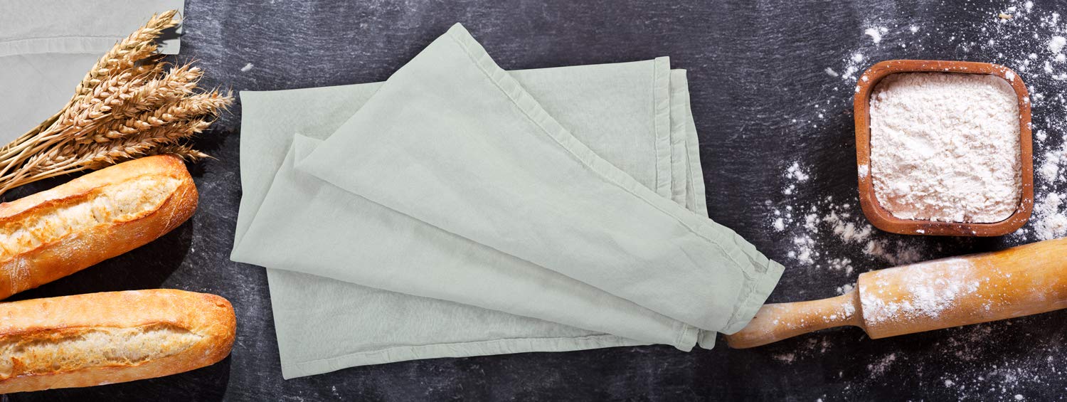 Royale Linens Flour Sack Dish Towels - 33'' X 38'' Kitchen Towel - Super Absorbent White Flour Sack -100% Ring Spun Cotton -Tea