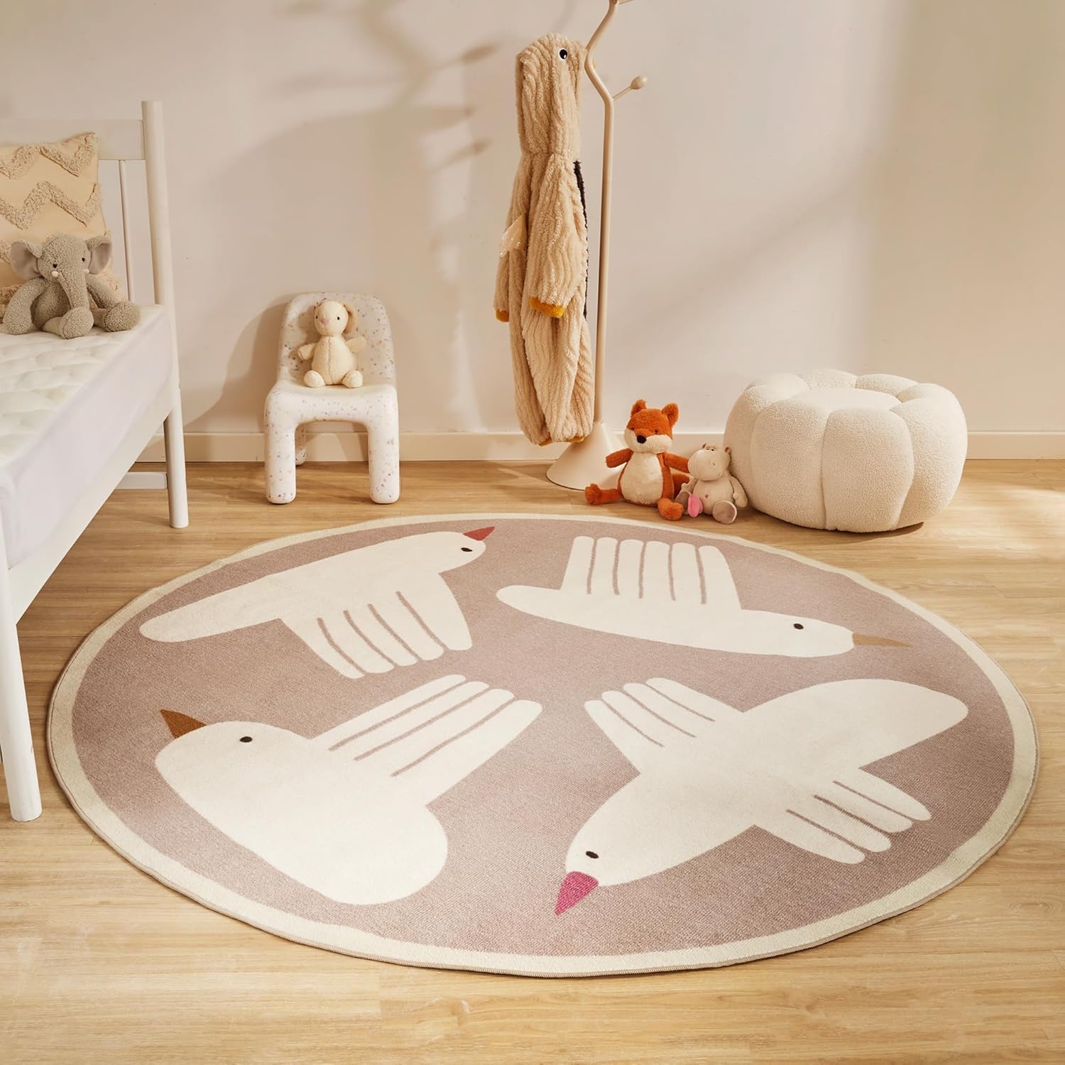 Machine Washable Non Slip Kids Rugs for Living Room & Bedroom - Flying Bird