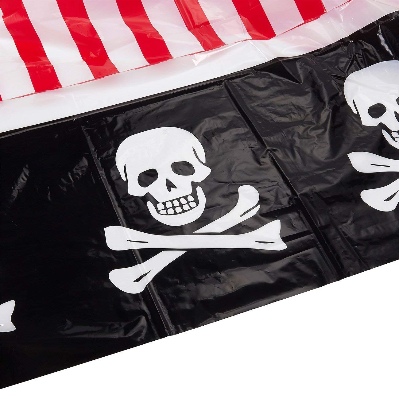 Juvale 3 Pack Pirate Table Cover For Kids Birthday Party Decorations, Plastic Tablecloth For Halloween Supplies (54 X 108 In)