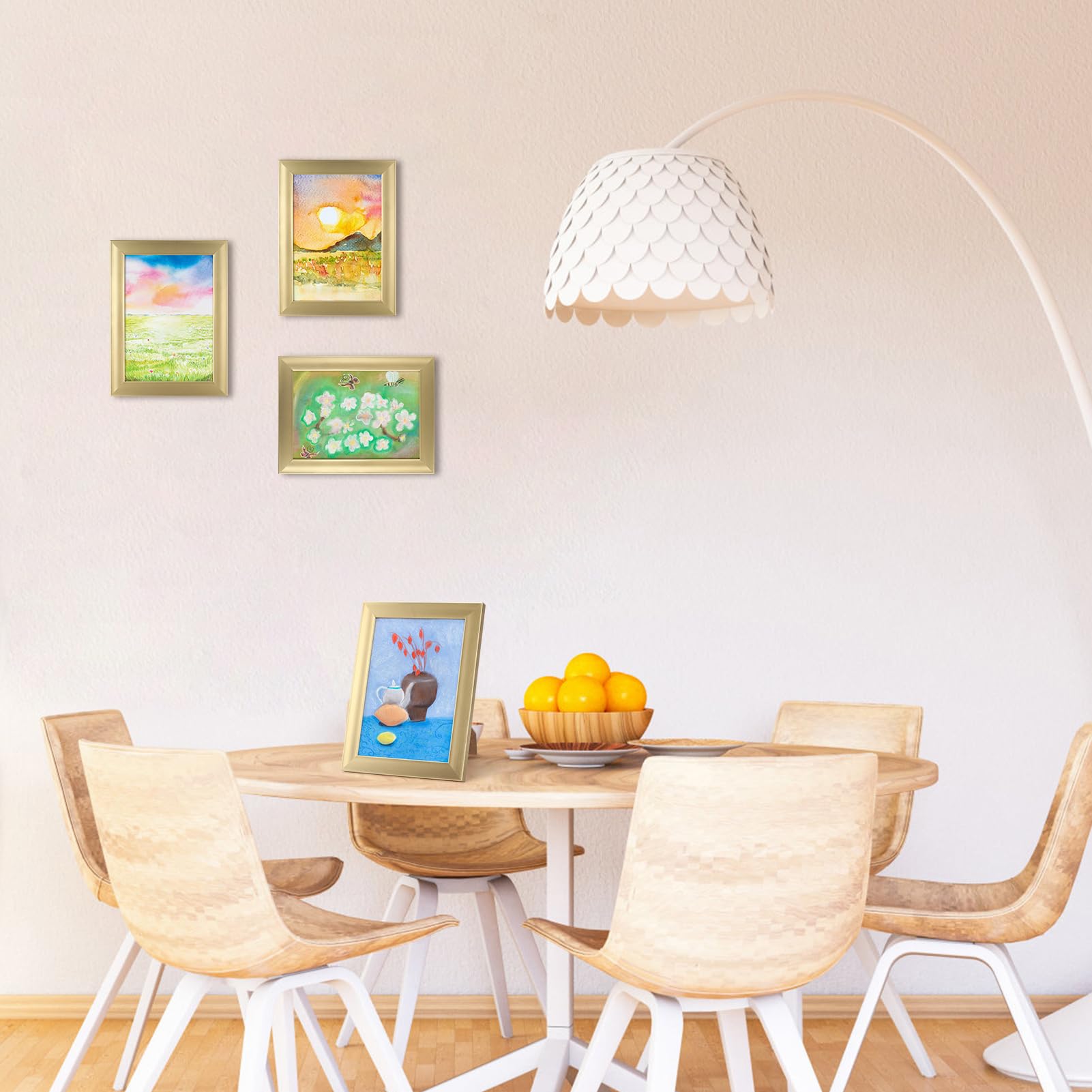 Giftgarden 5x7 Picture Frame Gold Set of 12, Multi Modern 5 x 7 Frames Bulk for Wall or Tabletop Display