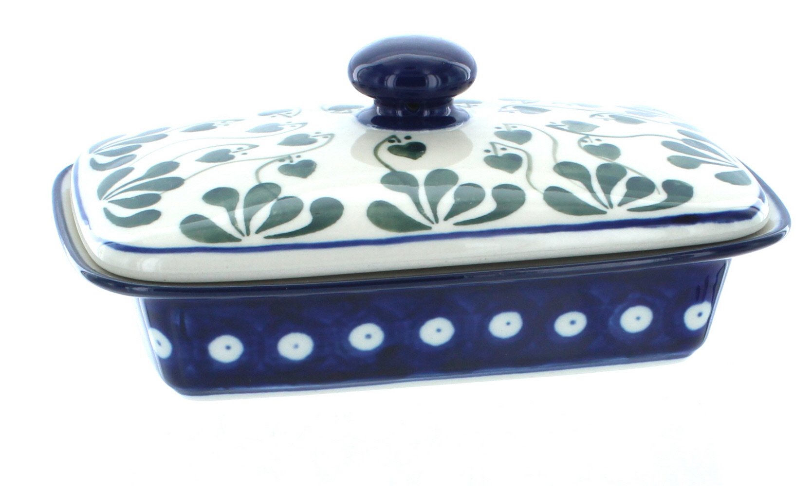 Blue Rose Polish Pottery Alyce Butter Dish