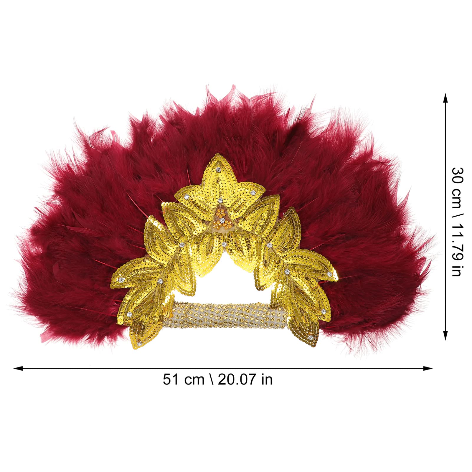 FOMIYES Prom Props Fan Roaring 20s Fan Decorative Holding Fan Masquerade Fan Hand Fan Fluffy Dance Fan Bridal Hand Fan Japanese