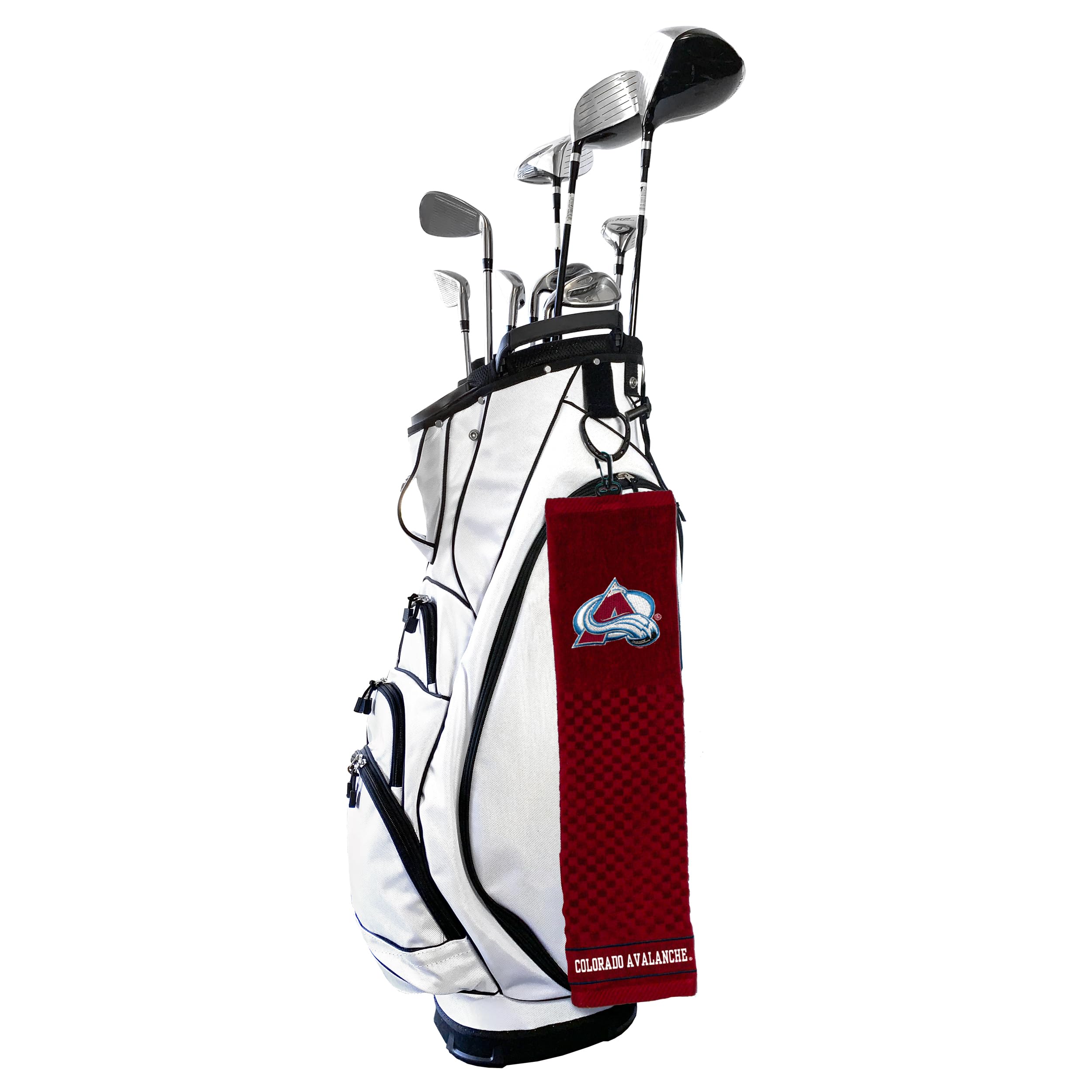 Team Golf Nhl Colorado Avalanche Embroidered Golf Towel Embroidered Golf Towel, Checkered Scrubber Design, Embroidered Logo