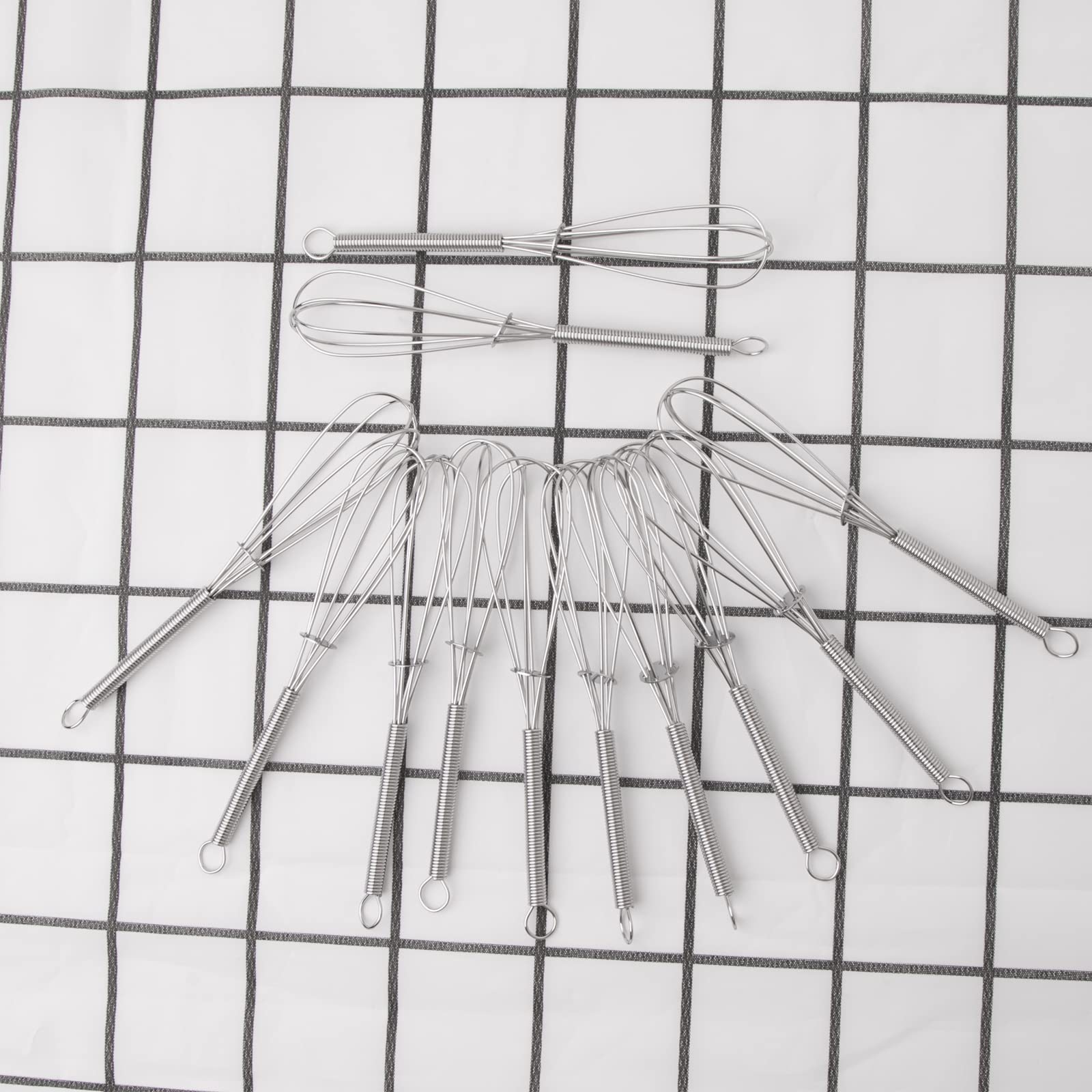 Chuangqi 5 Inch Endurance Stainless Steel Mini Whisk/Egg Beater, Set Of 12