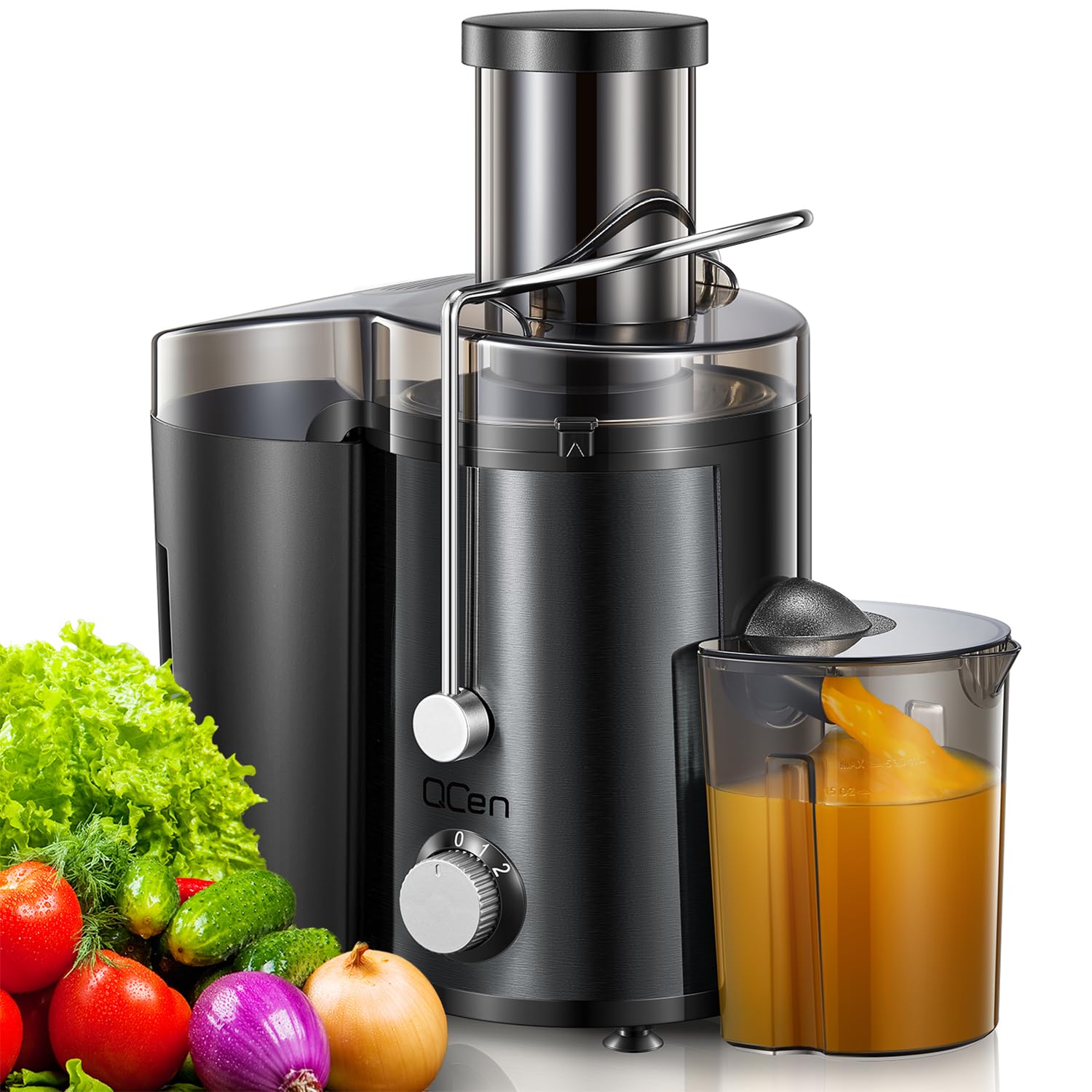 Juicer Machine, 800W Centrifugal Juicer Extractor with Wide Mouth 3    Feed Chute for Fruit Vegetable, Easy to Clean, Stainless 