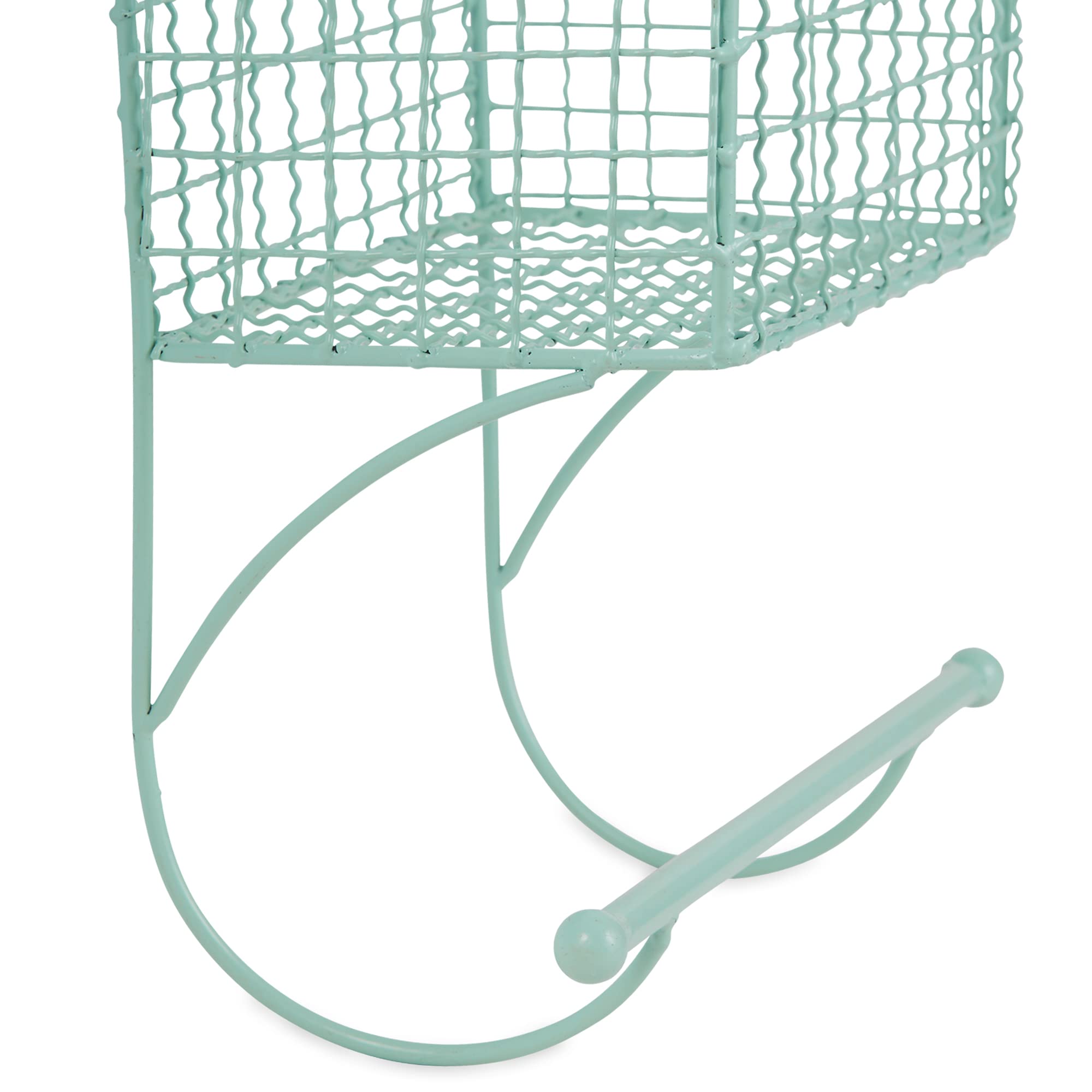 SMALL AQUA FARMHOUSE TOWEL RACK