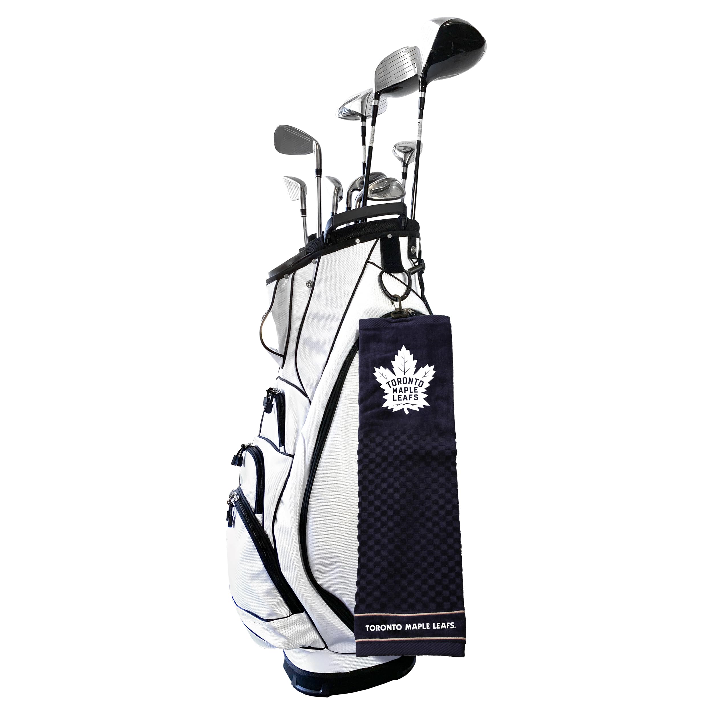 Team Golf Nhl Toronto Maple Leafs Embroidered Golf Towel Embroidered Golf Towel, Checkered Scrubber Design, Embroidered Logo