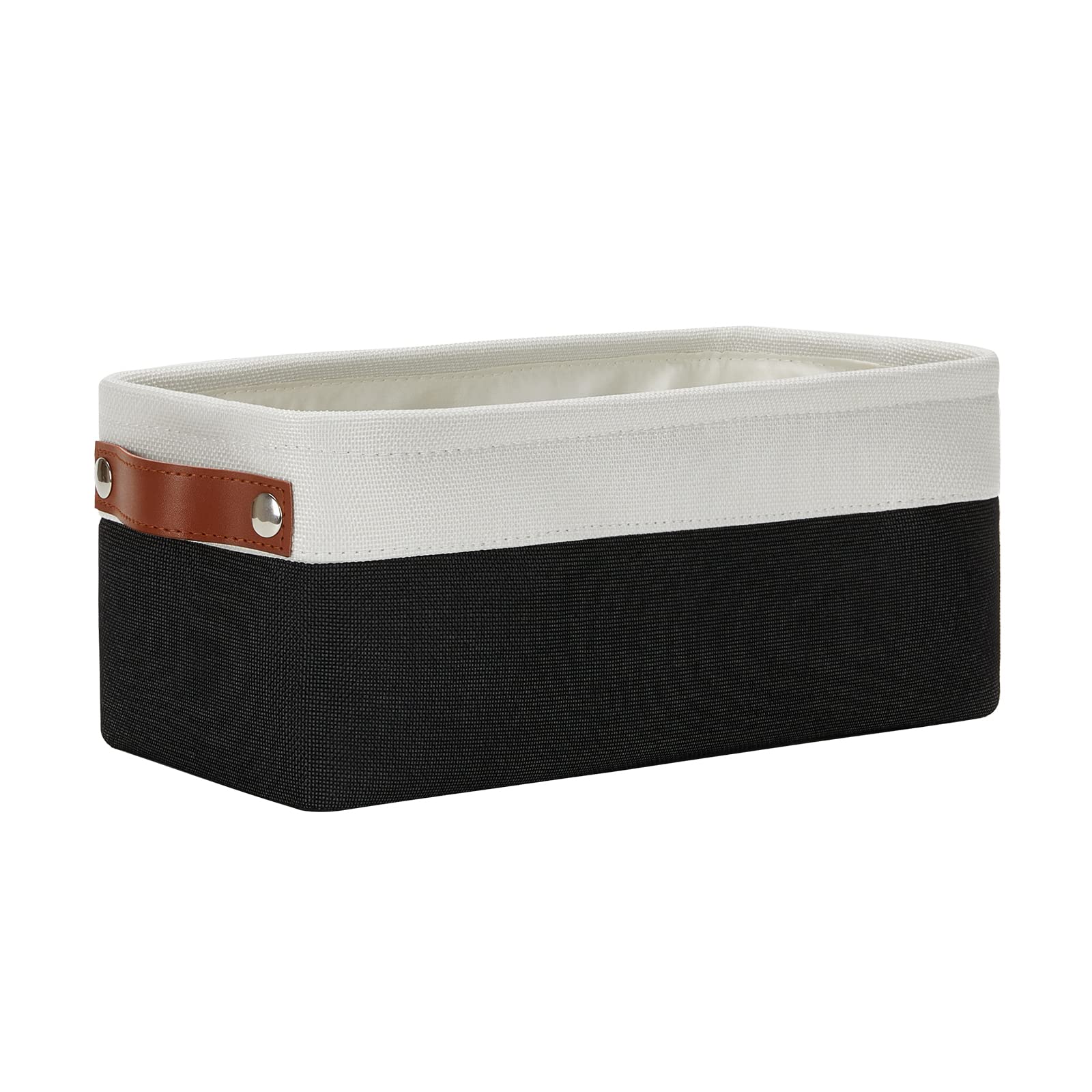 Dullemelo Toilet Paper Storage Basket, Toilet Tank Basket With Leather Handles For Toilet, Toilet Paper Basket For Back Of Toile