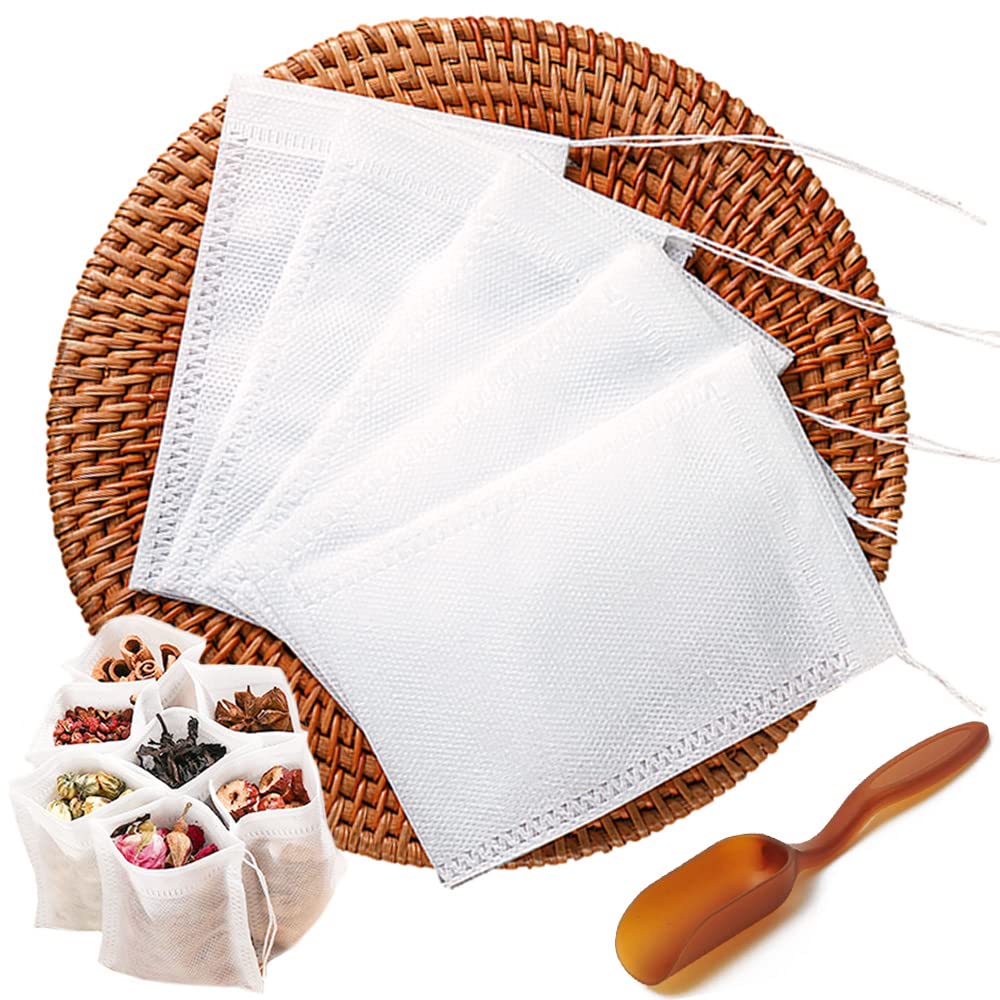 200Pcs Disposable Tea Bags For Loose Leaf Tea, Tea Filter Bags With Free Tea Spoon For Loose Tea Loose Leaf Tea, Coffee, Spice,