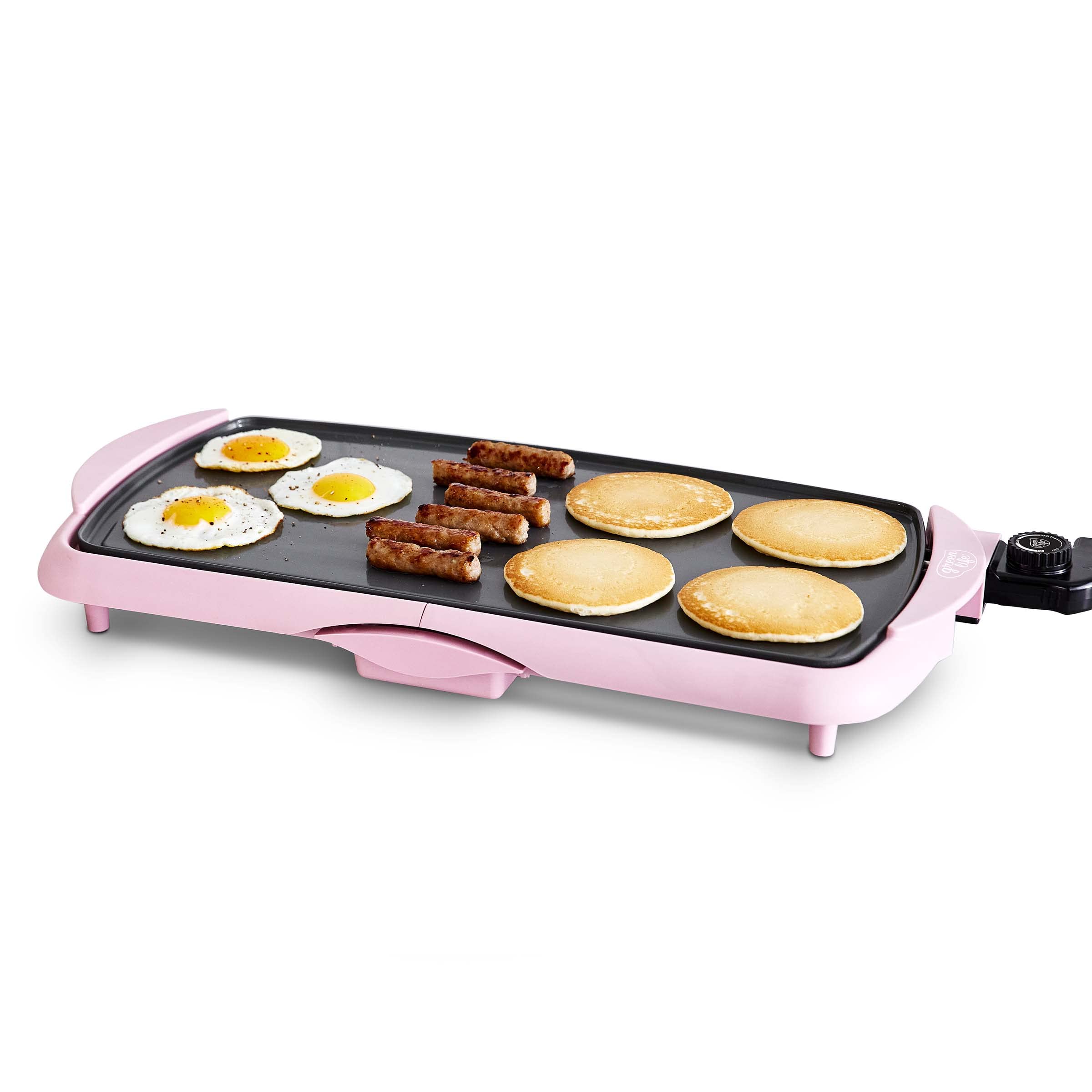 GreenLife 20    Extra Large Electric Griddle, Non-Toxic PFAS-Free Ceramic Nonstick, Temperature Control, Quick Even Heating, Rem