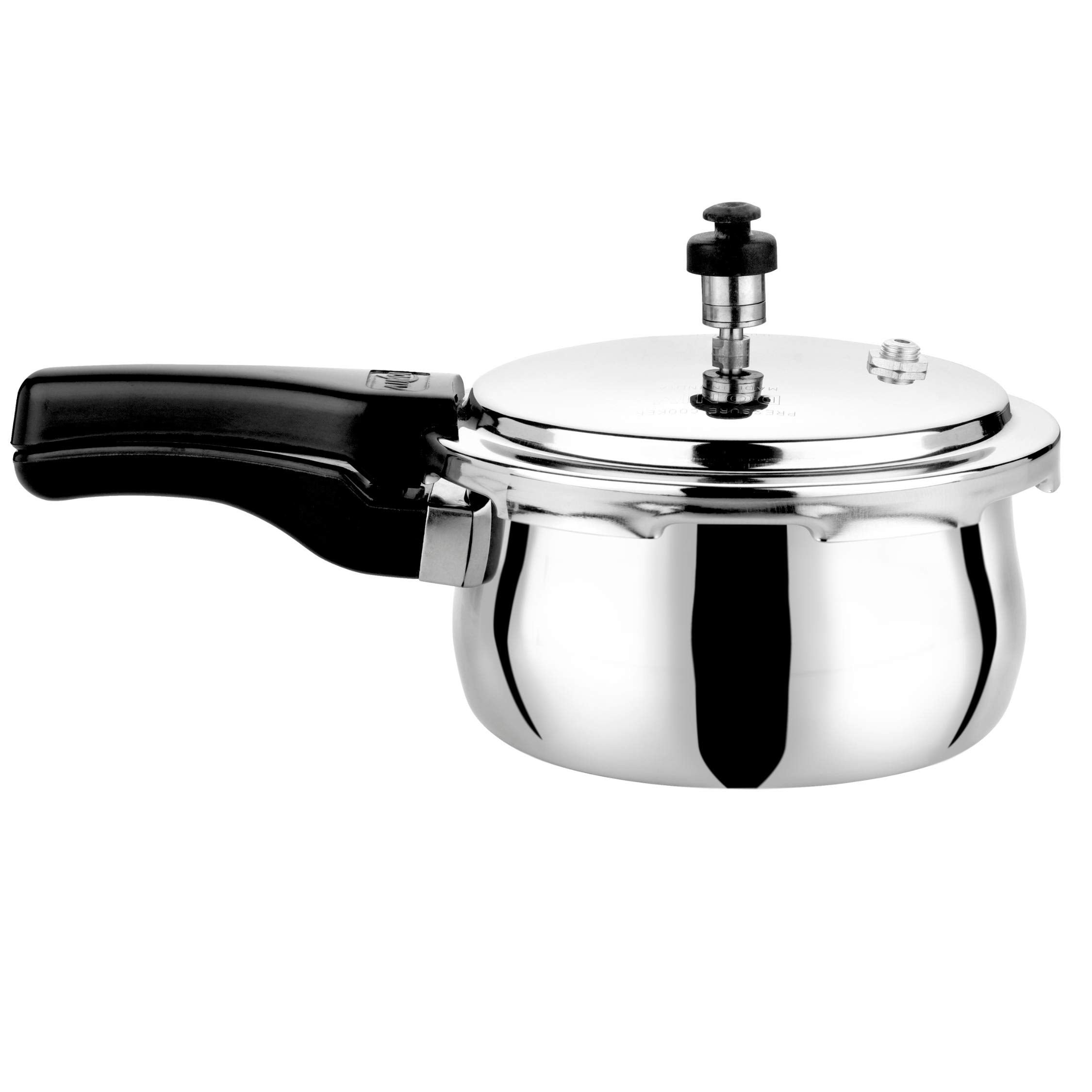 Doniv Titanium Triply 3 Ltr Stainless Steel Handi Pressure Cooker, Gas & Induction Compatible, Outer Lid, Mirror Finish, Isi Cer