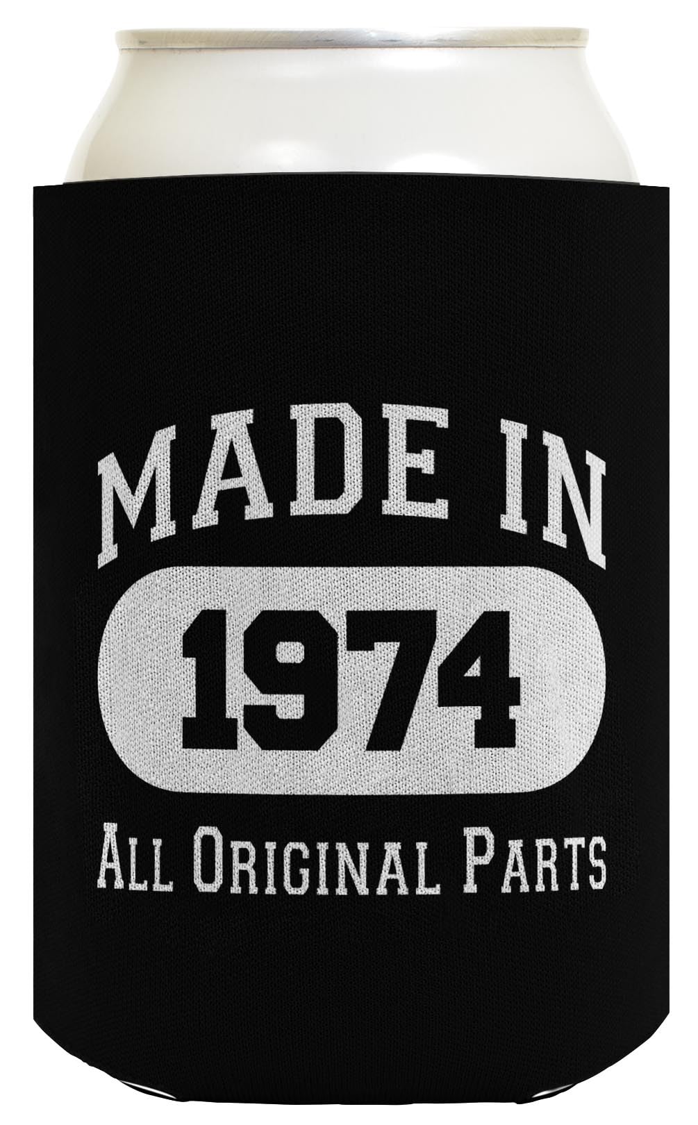 50Th Birthday Gifts For Women Made In 1974 Original Parts 2-Pack Can Drink Thermocoolers Black