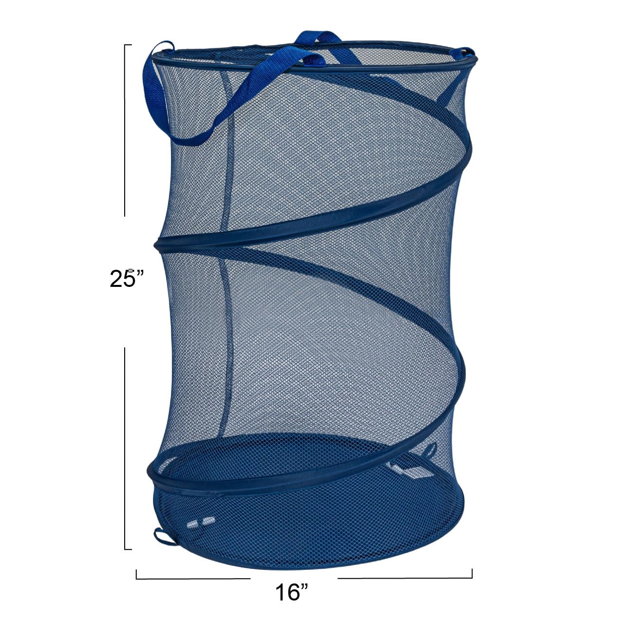 Household Essentials Pop-Up Mesh Laundry Hamper, Blue