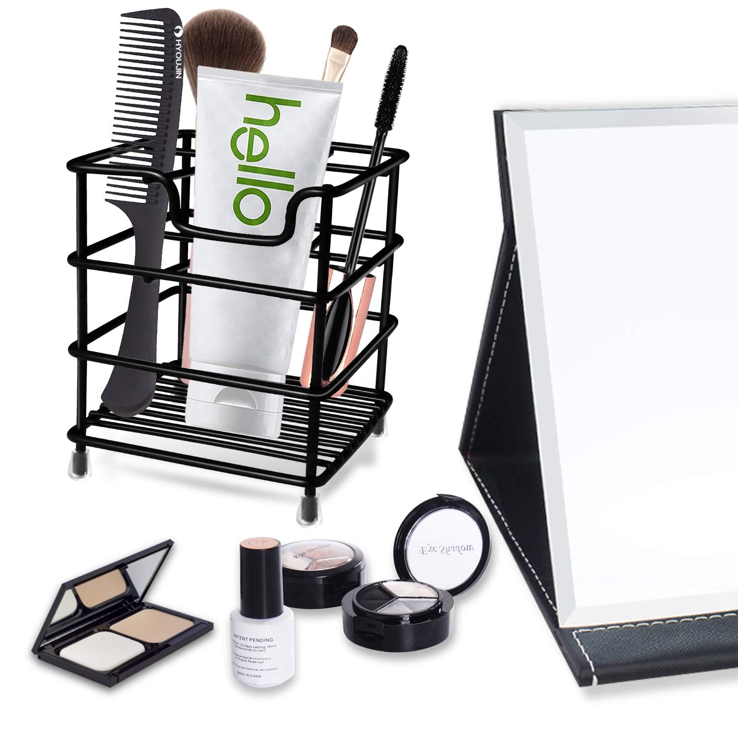 Hyrixdirect Toothbrush Holders For Bathrooms Stainless Steel Rustproof Toothbrush And Toothpaste Holder Organizer Tooth Brush St