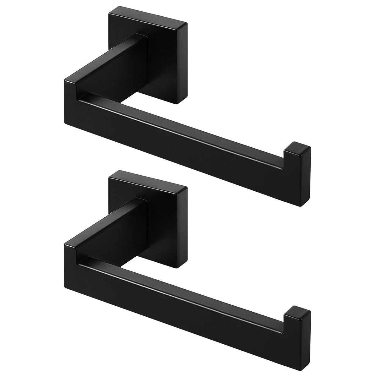 Hitslam Matte Black Square Toilet Paper Holder Premium 304 Stainless Steel Toilet Roll Holder For Bathroom Rustproof Wall-Mounte
