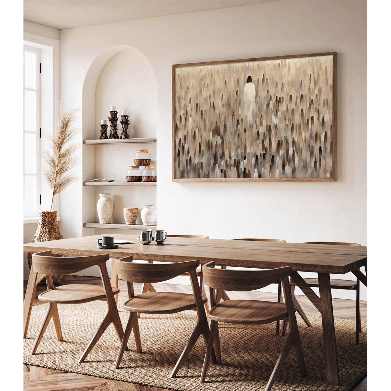 Jesus Feeds The 5000 Poster Set Of One Christian Scripture Wall Decor Pictures Bible Verse Canvas Wall Art Jesus Wall Art Painti