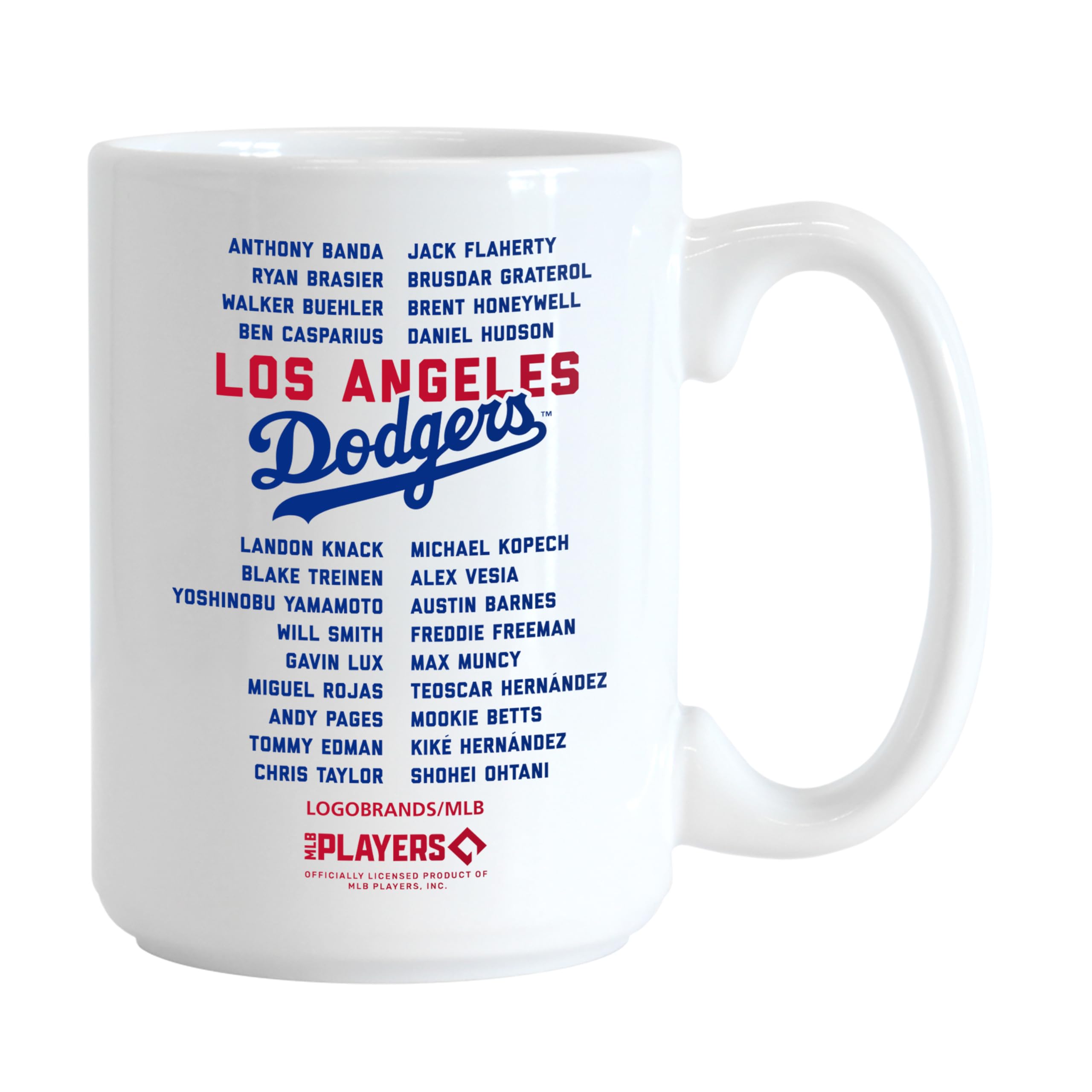 Los Angeles Dodgers 2024 World Series Champions 15 Ounce Roster Coffee Mug