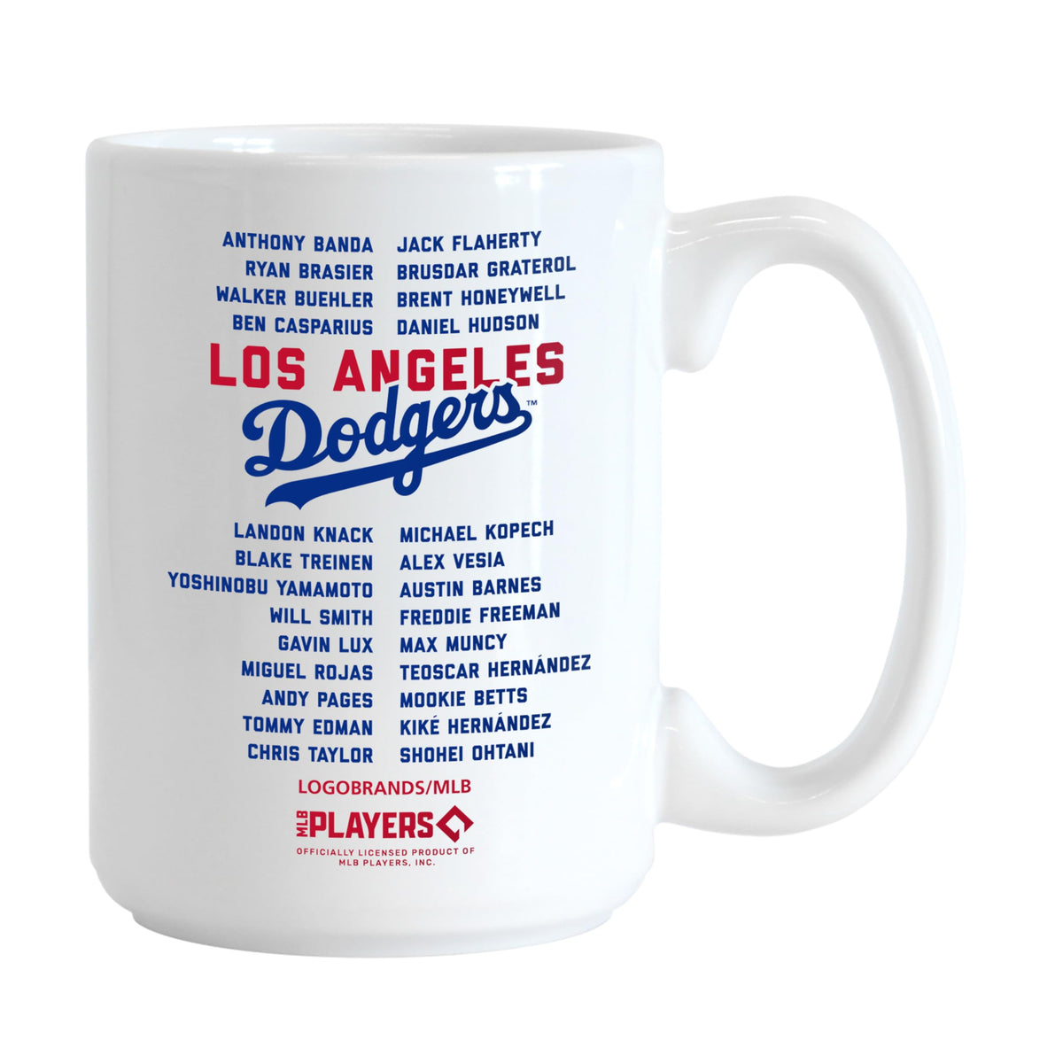 Los Angeles Dodgers 2024 World Series Champions 15 Ounce Roster Coffee Mug