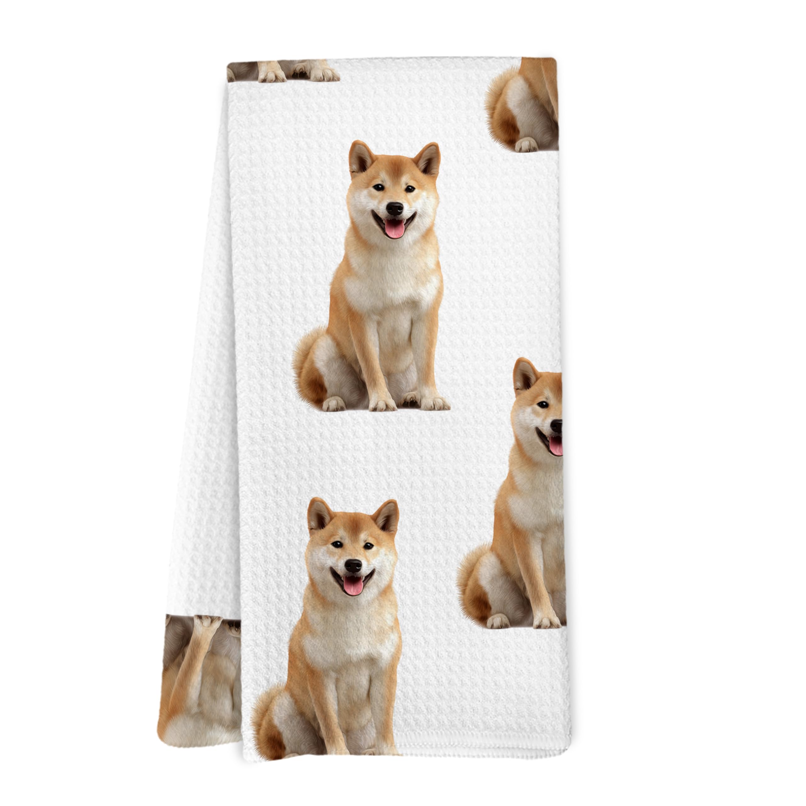 Yorhifa Shiba Inu Gifts Kitchen Towels, Shiba Inu Dog Gifts for Women Men Dish Tea Towels for Kitchen Bathroom Decor, Dog Lover 