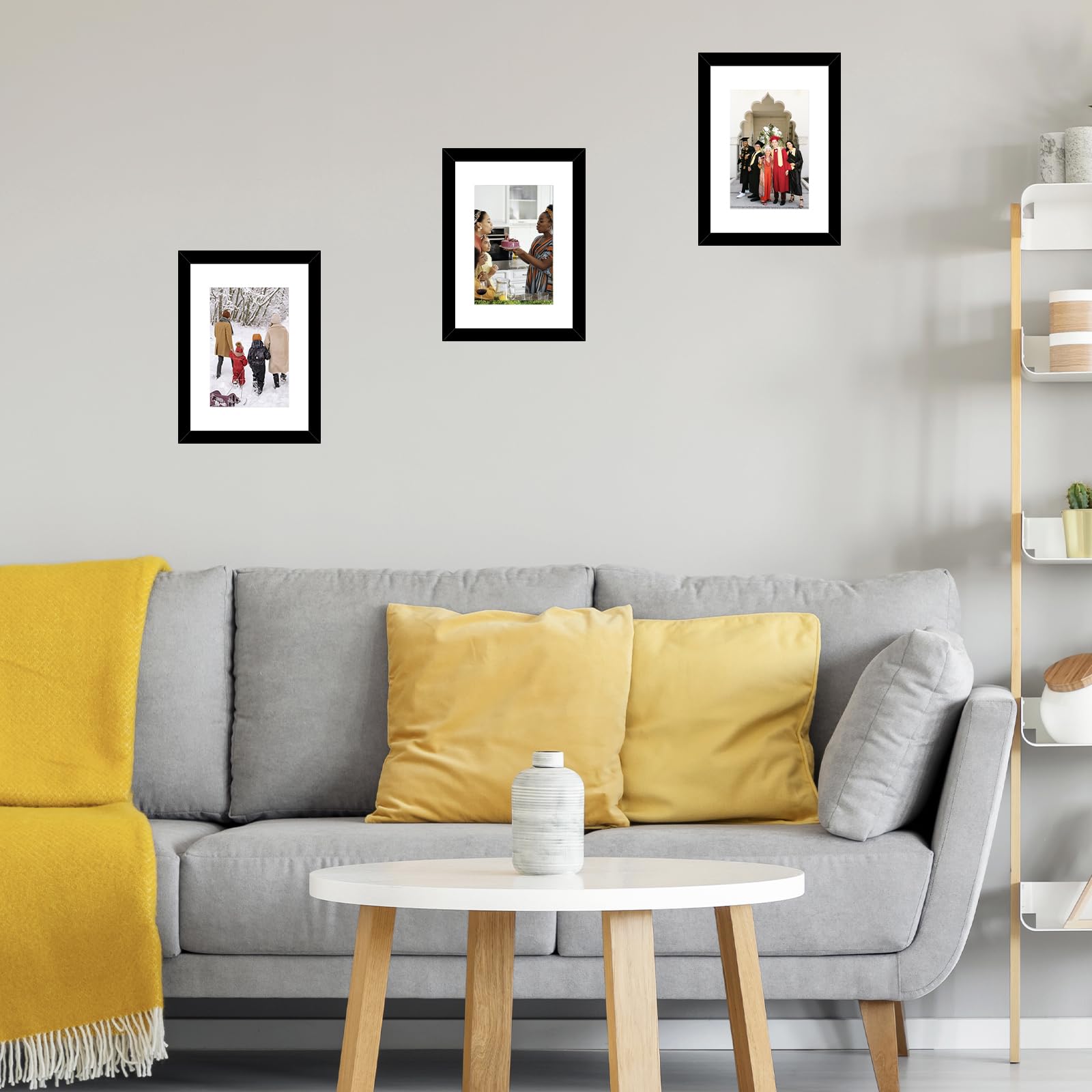 JCJMY 5.8x8.3 A5 Picture Frame Black with 4x6 Mat for Wall Hanging or Tabletop, Display Photo 4x6 with Mat or 5.8 x 8.3 Without