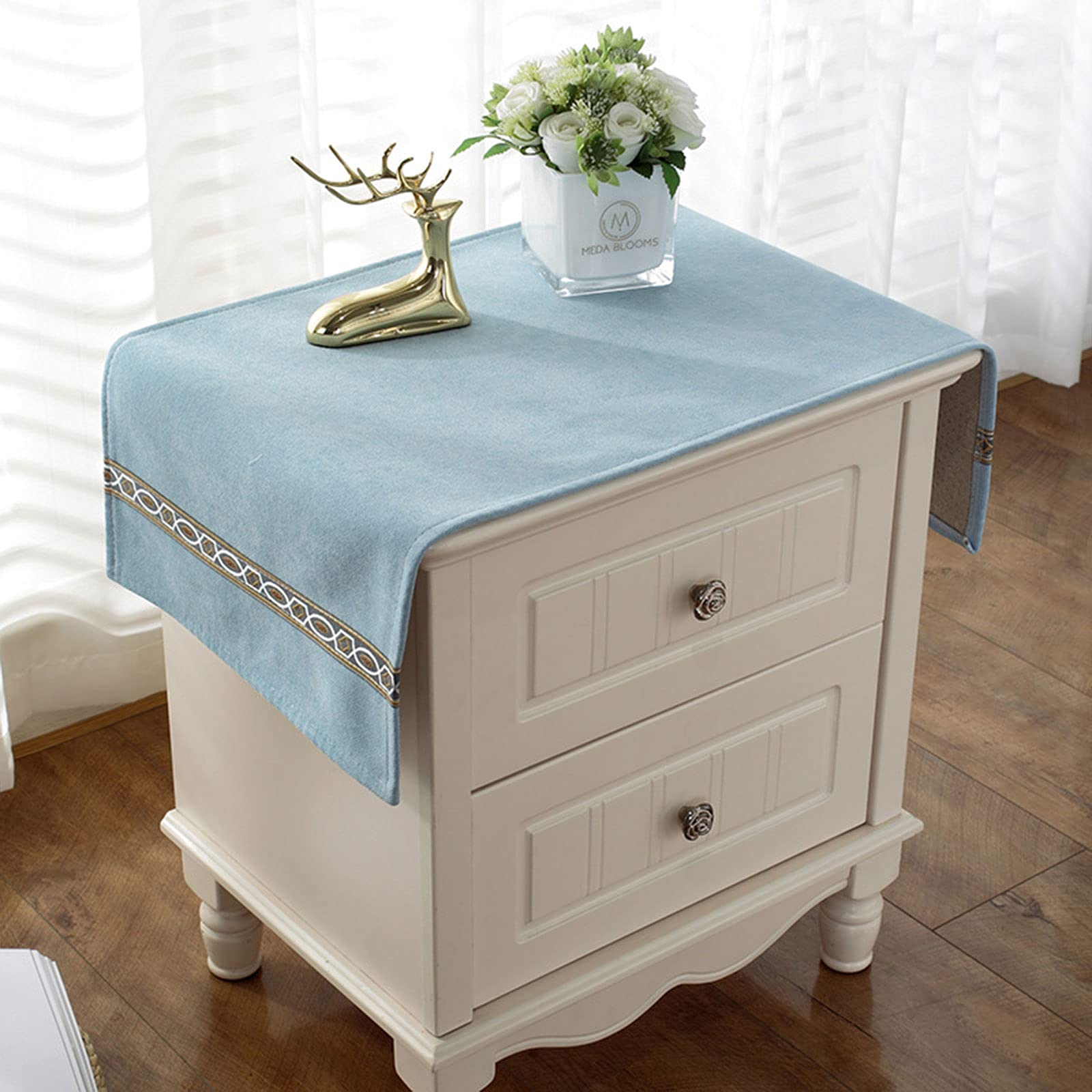 Comfeeling Bedside Tablecloth Table Dustcover Bedside Tablecover Bedside Tabletop Home Decoration Fabric Tablecloth Bedside Tabl