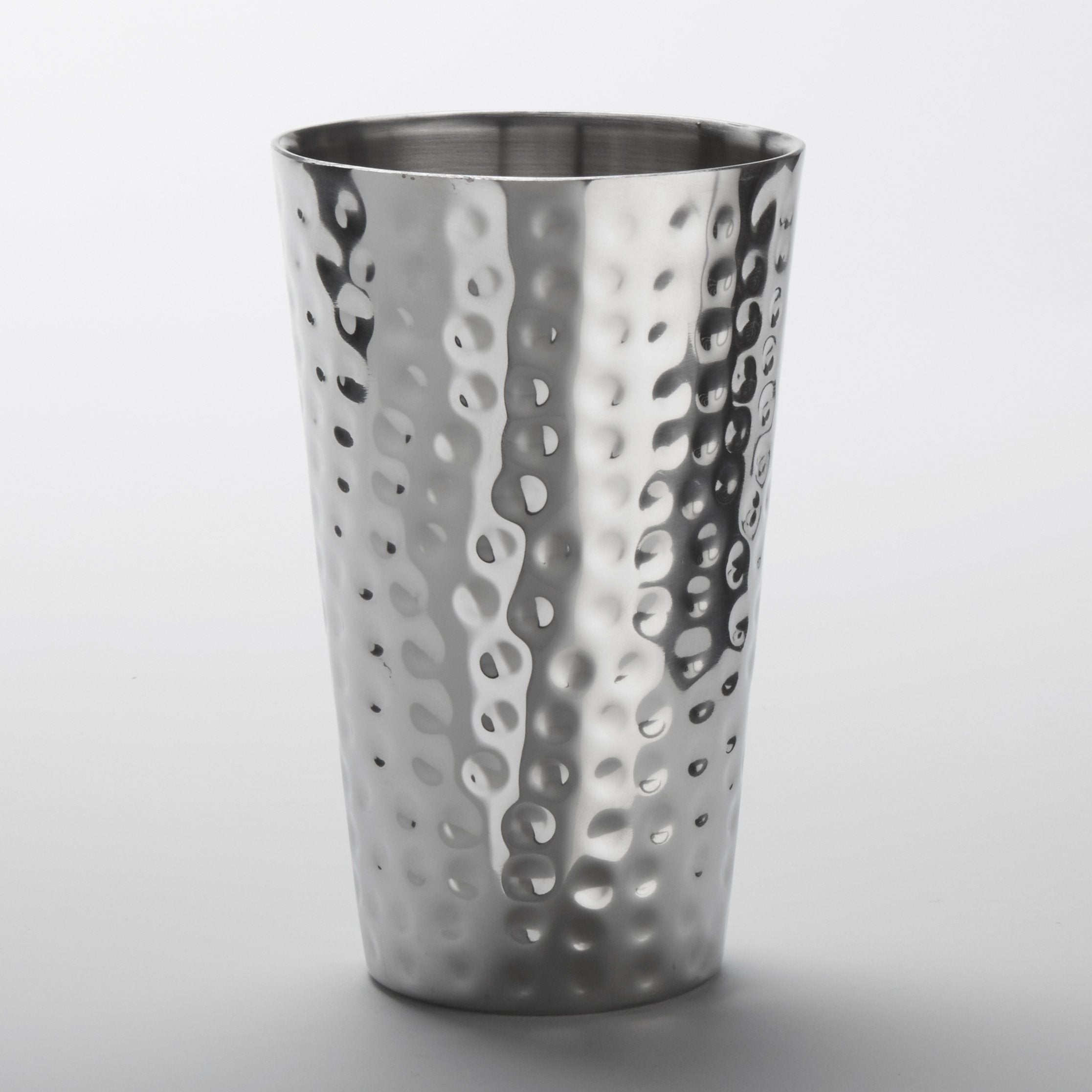 American Metalcraft Hmts16 Tumbler, Stainless Steel, Hammered, Mirror Finish, 16 Oz. Capacity, 3-1/2'' Diameter, 5-3/4'' Height