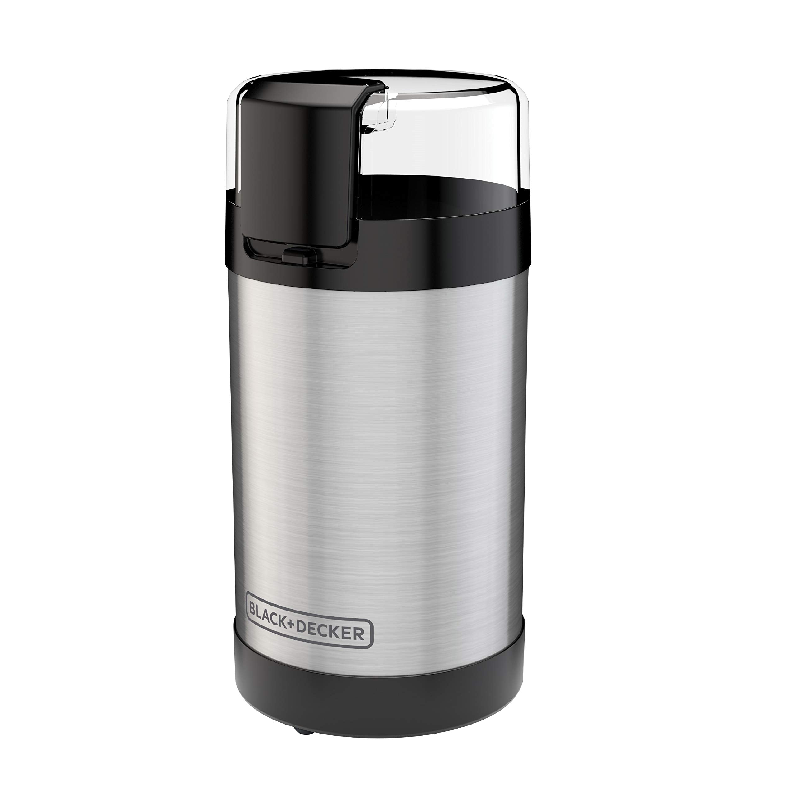 Black+Decker One Touch Coffee Grinder, 2/3 Cup Coffee Bean Capacity, Spice Grinder, One Touch Push-Button Control -150 Watts -St
