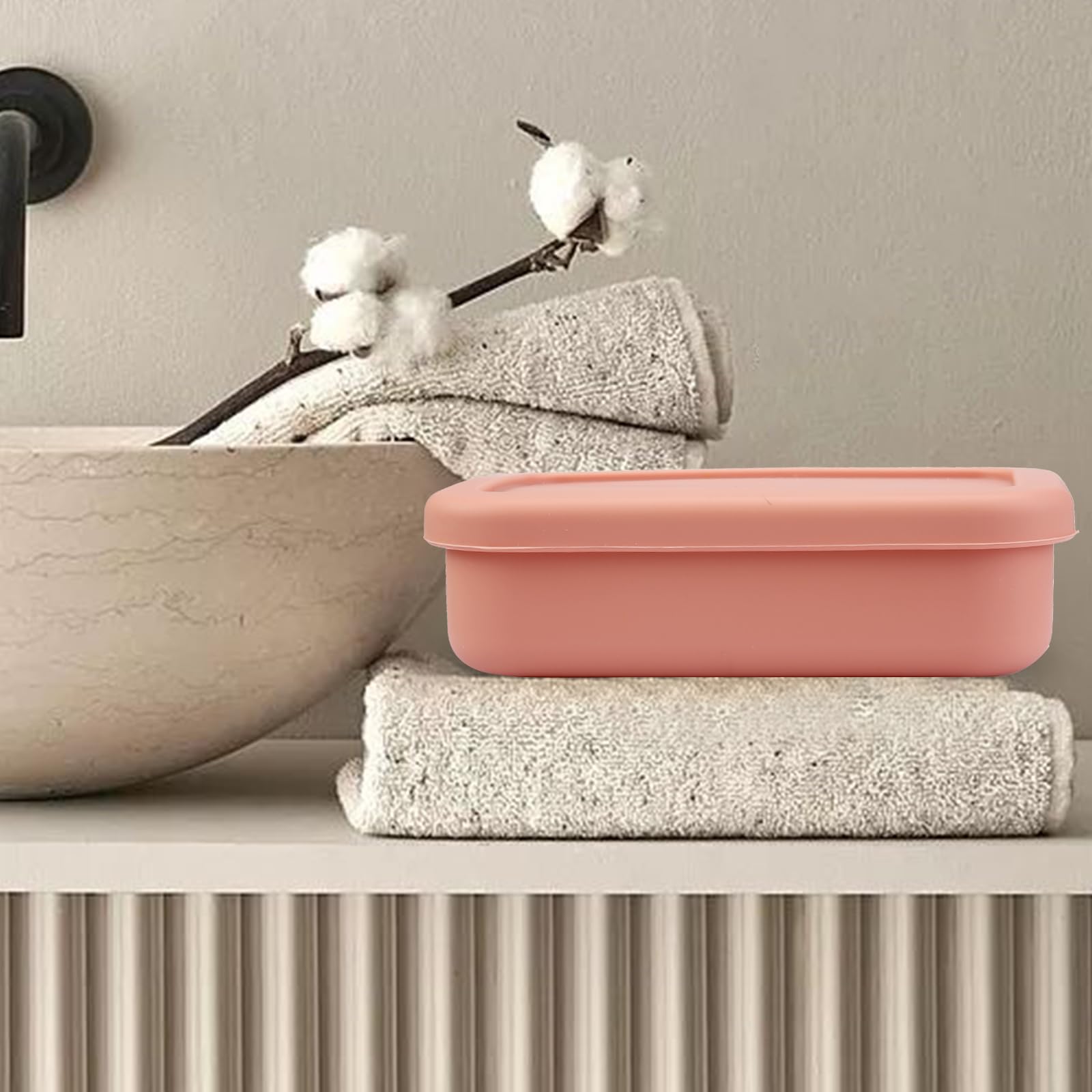 Titati Travel Soap Container, Travel Soap Case For Dr. Squatch, Square Soap Holder, Silicone Soap Holder With Drainage Tray, Por
