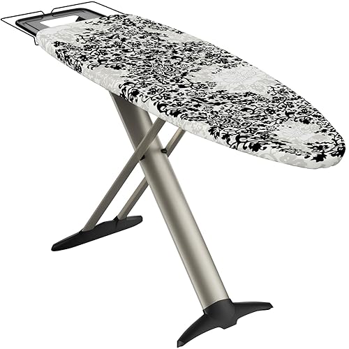 Bartnelli Pro Luxury Ironing Board - Extra Wide 51X19    Steam Iron Rest, Adjustable Height, T-Leg Foldable, European Made