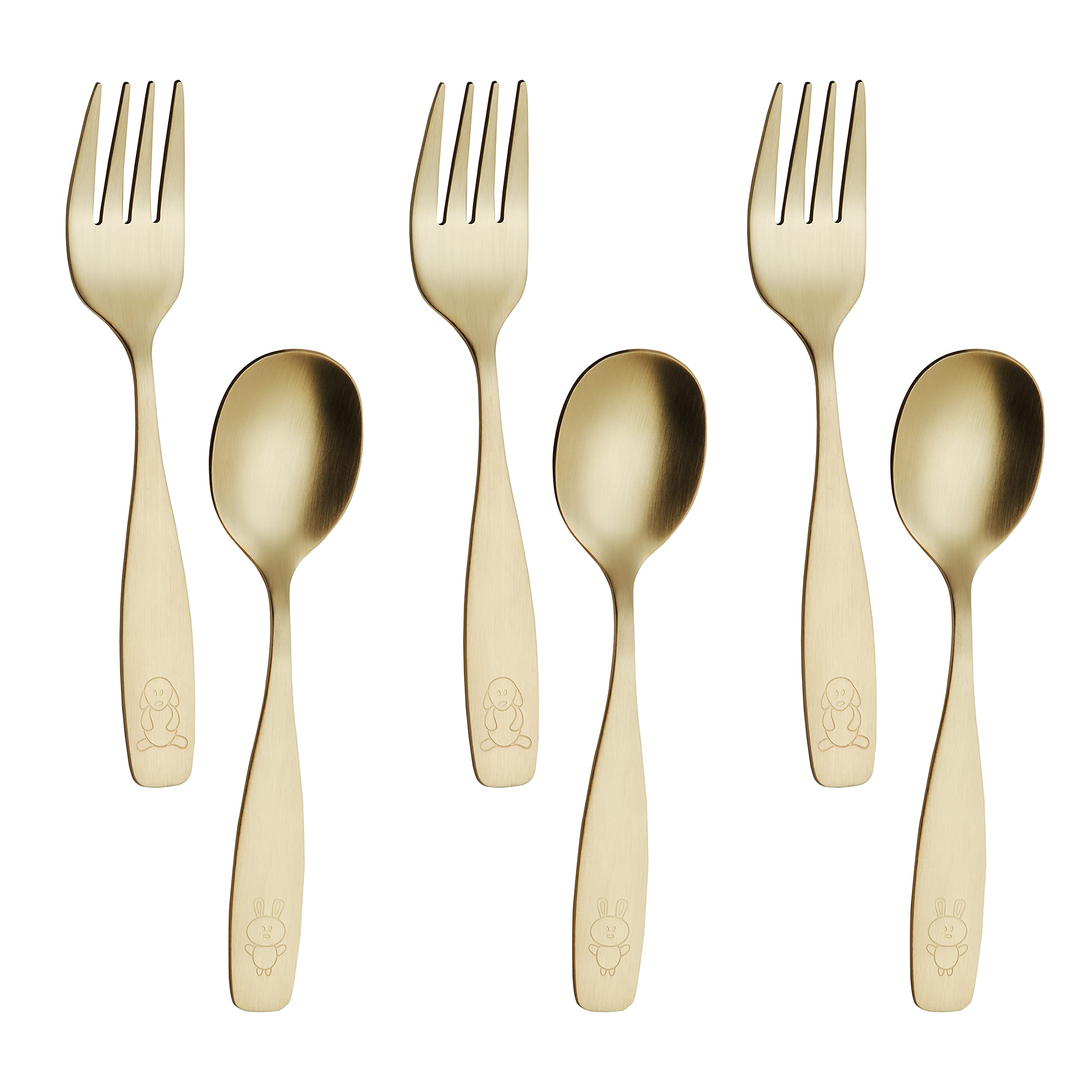 ANNOVA Kids Silverware Childrens Safe Flatware Set Stainless Steel - Children Forks, Children Tablespoons, Toddler Utensils, Me