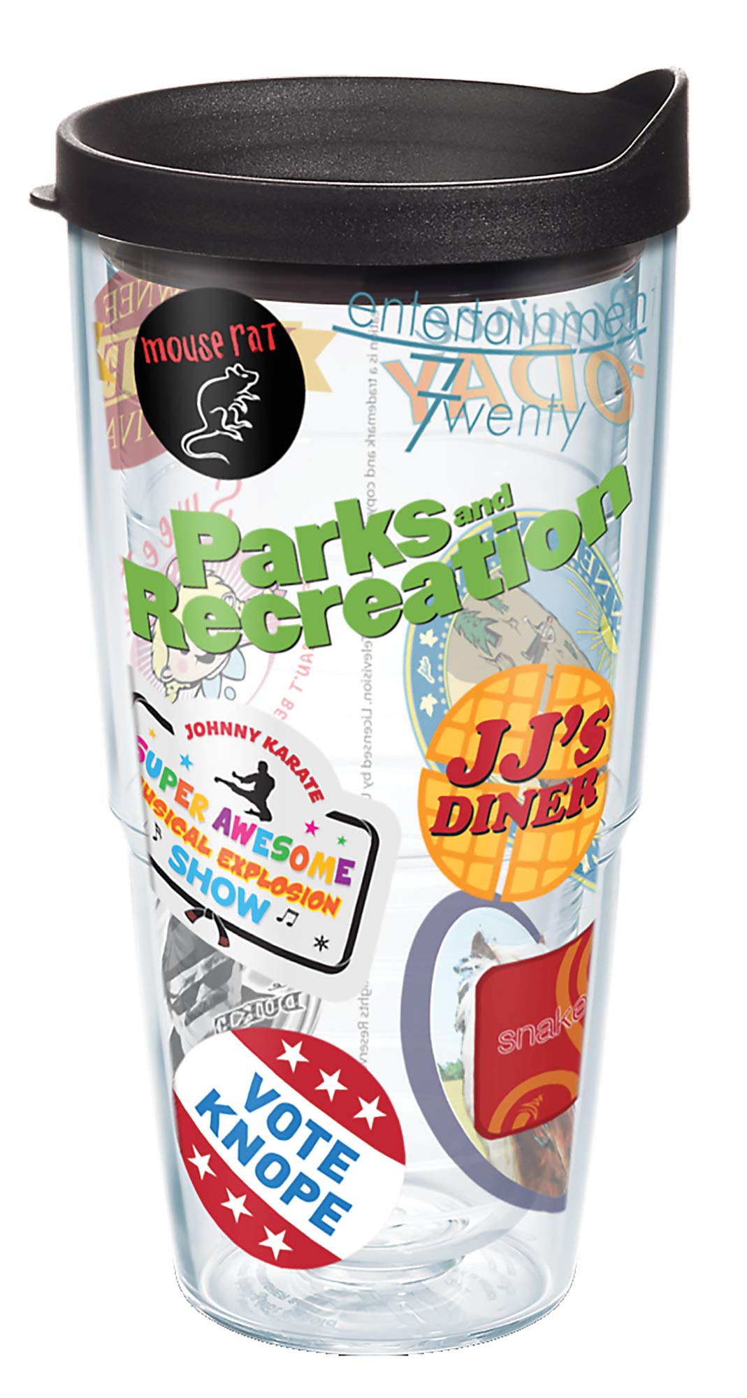 Tervis Parks and Recreation Mash Up Made in USA Double Walled Insulated Tumbler Travel Cup Keeps Drinks Cold & Hot, 24oz, Classi