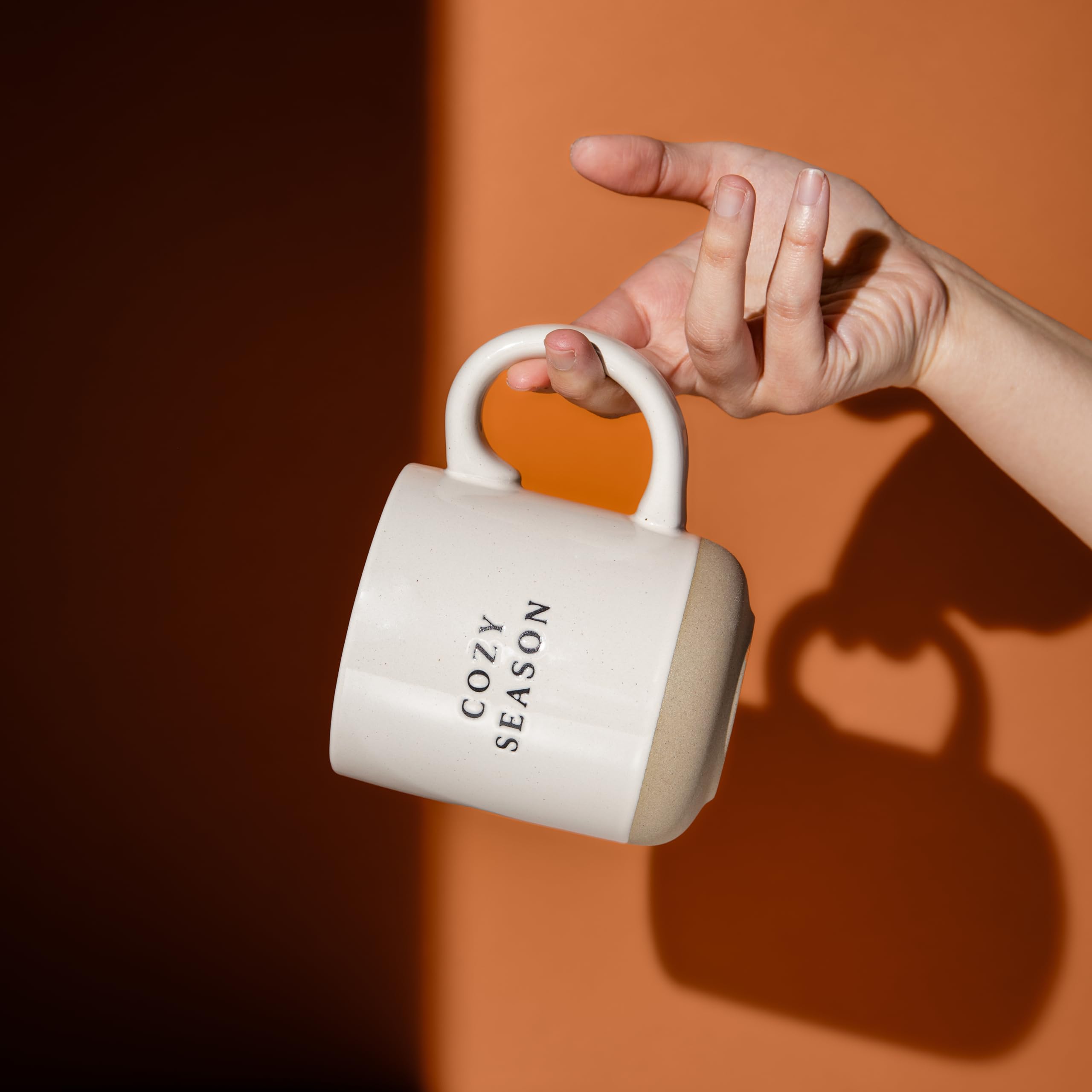 Sweet Water Decor Cozy Season Stoneware Coffee Mug | Fall and Winter Novelty Coffee Mugs | Microwave & Dishwasher Safe | 14oz Co