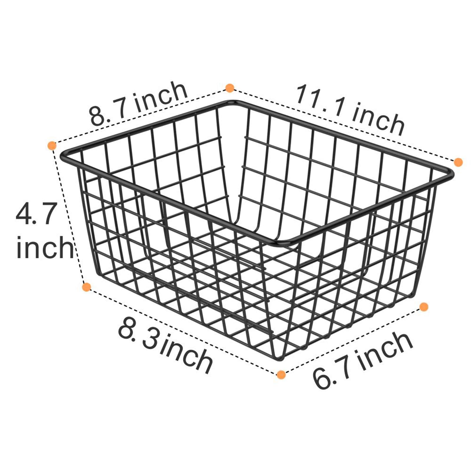 Pantry Organizer, Ispecle 4 Pack Small Pantry Organizers And Storage With Handles, Sorting Storage Easy Access Durable Wire Bask