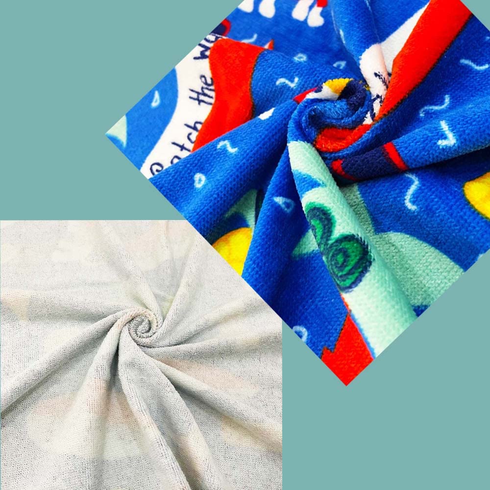 YIFONTIN Beach Towel for Kids  Velour Terry Blanket Throw 100% Cotton 25.5X51 inches for Swim Bath Camping  Surfboard Puppy Dogs.