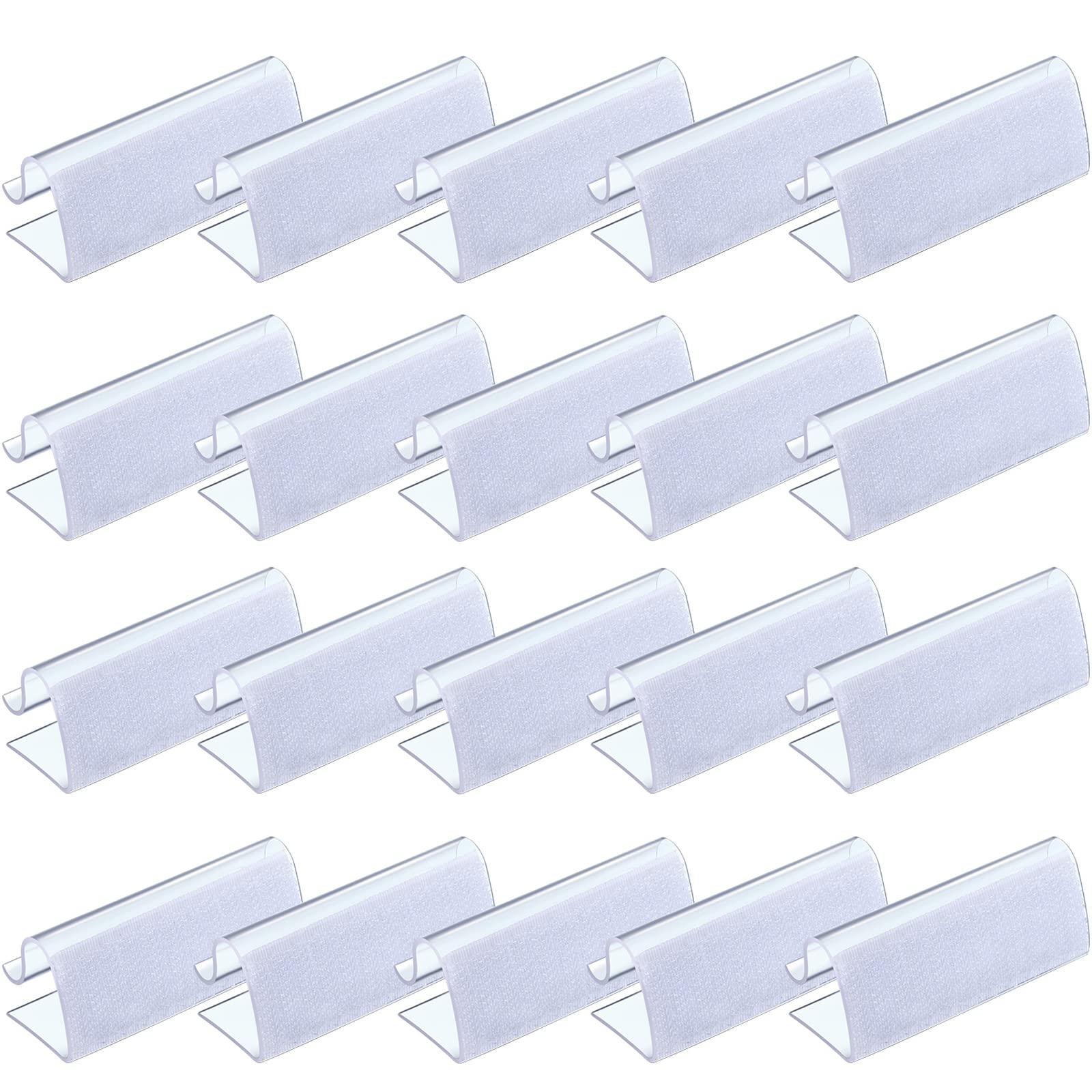 Boao 50 Pieces Table Skirting Clips EC Model Tablecloth Clips for Table 3/4 Inch - 1 Inch with Hook Loop for Indoor Outdoor Even