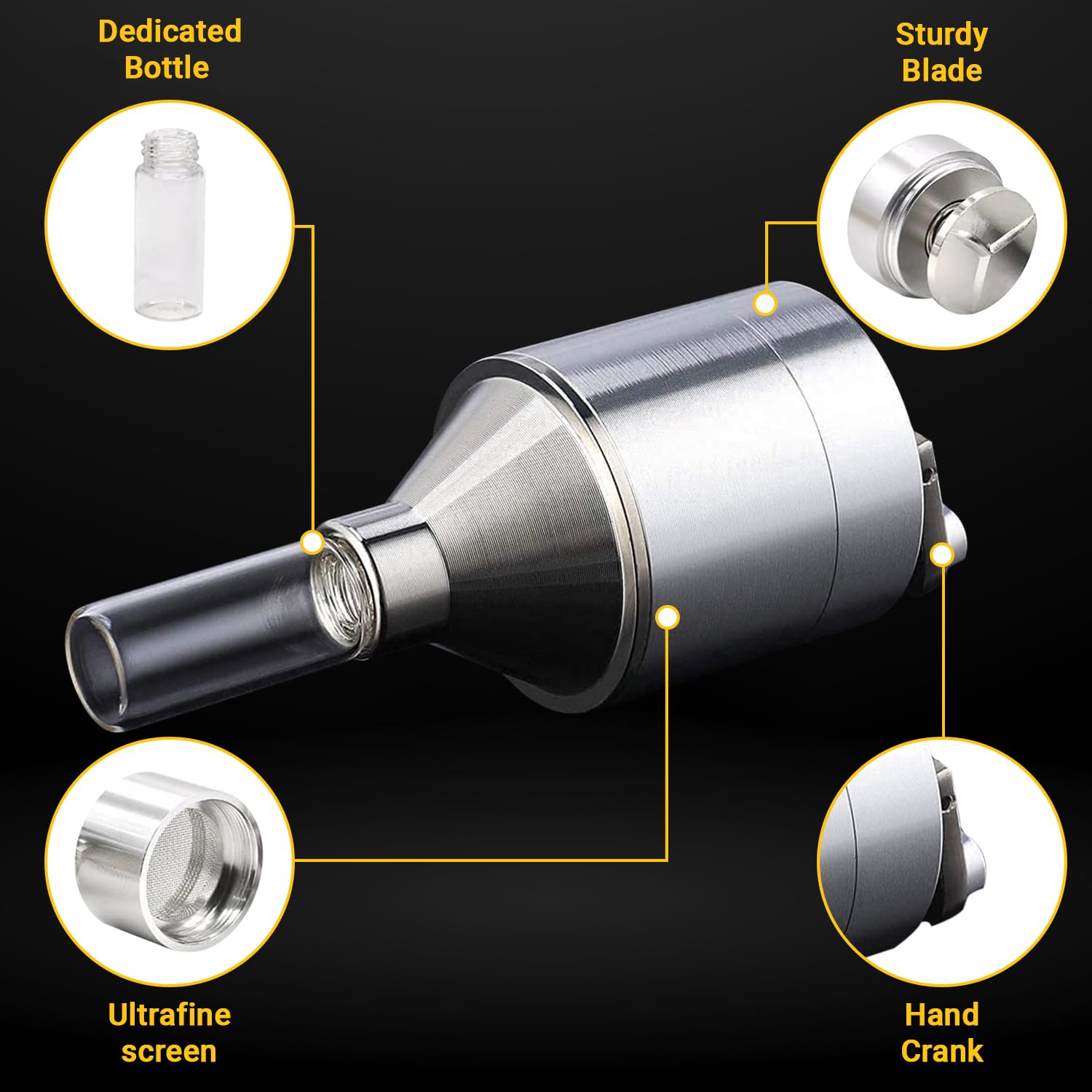 Kitchen Spice Grinder Set | Superfine Grinding | Precision Hand Mill For Consistent Coarse To Fine Grinds - Pepper Grinder Kit