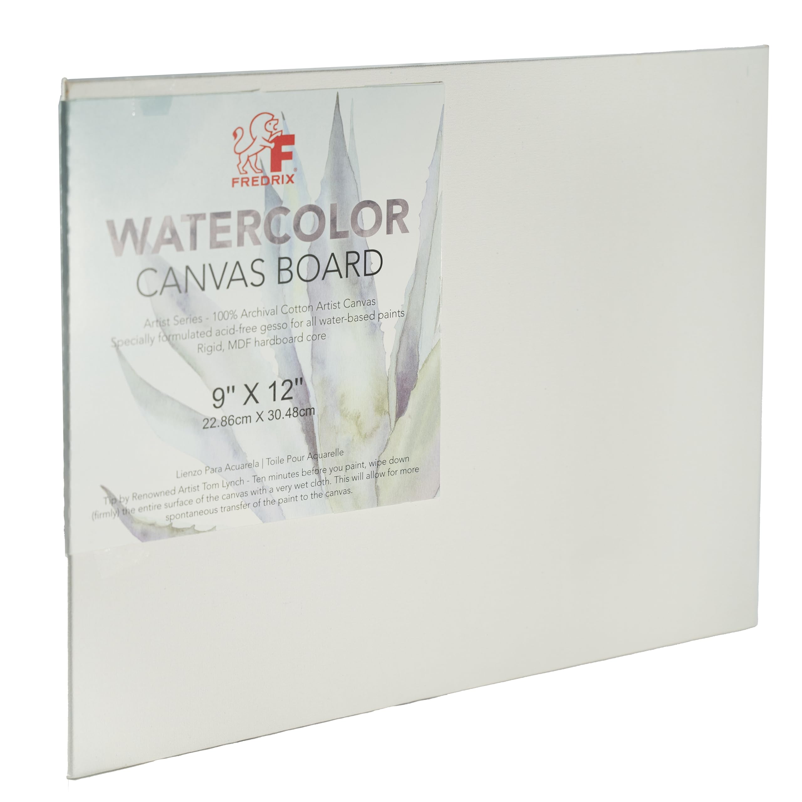 Fredrix Artist Series Watercolor Archival Canvas Board  9'' x 12''  White