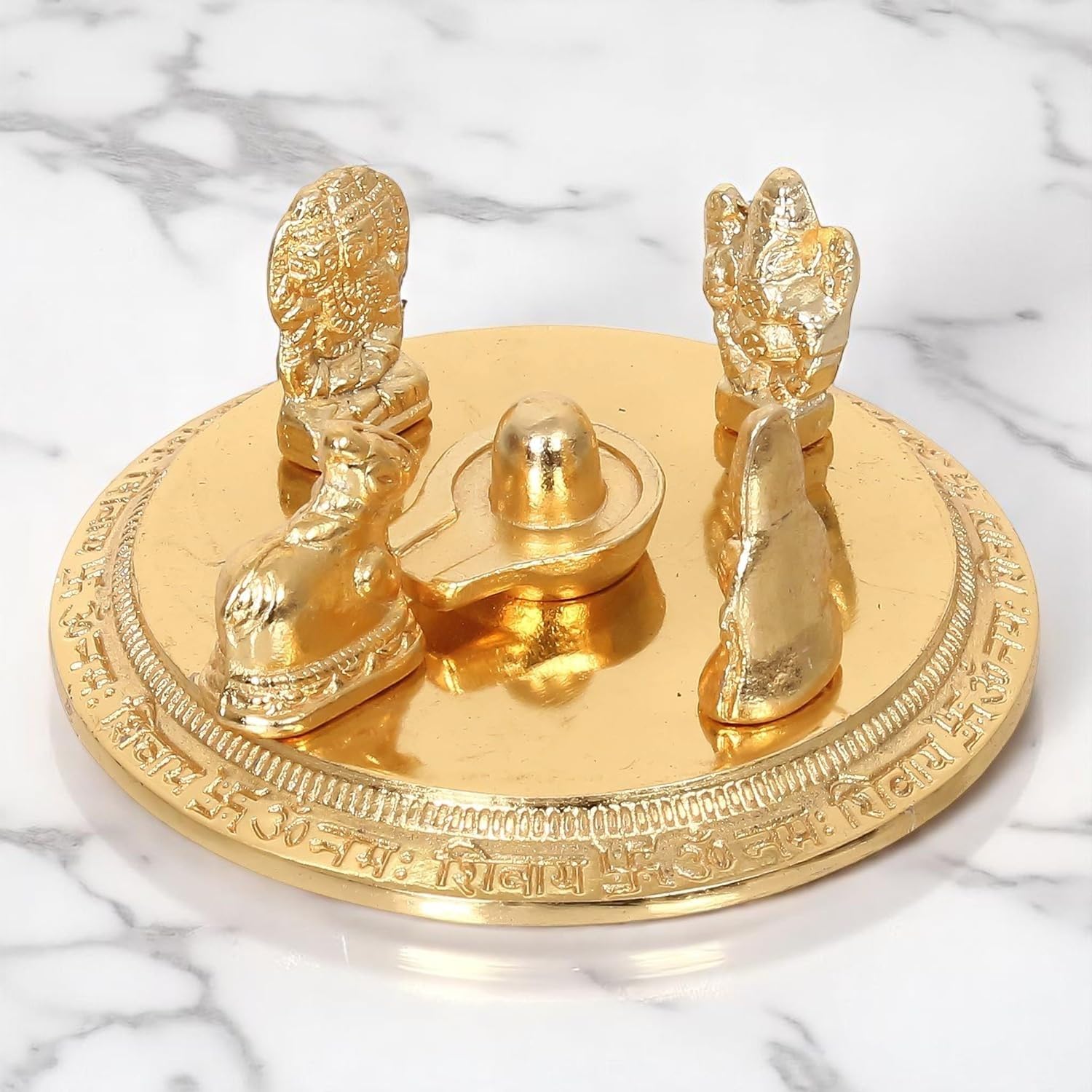 Ani Divine Handcrafted Shiv Parivar Idol With Shivling, Parvati, Ganesh, Kartikeya, Nandi Idol Murti For Temple, Sharavan Puja,