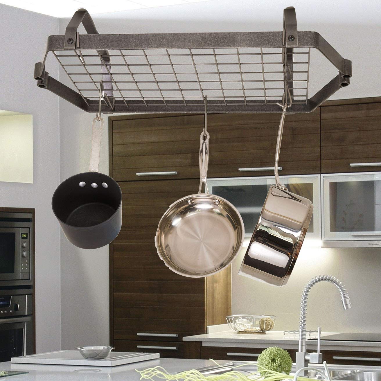 Enclume Decor Low-Ceiling Retro Rectangle, Regular, Hammered Steel