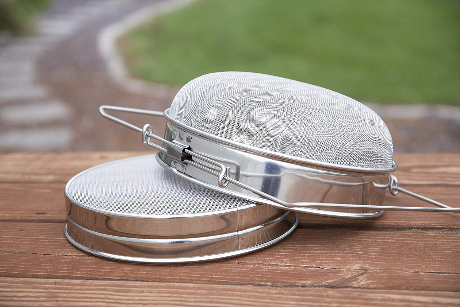 Vivo Stainless Steel Honey Strainer Double Sieve, Bee Keeping Equipment Filter Bee-V101H