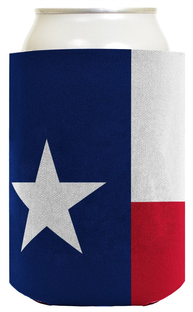 Funny Can Coolie Texas Flag Lone Star State Pride 2 Pack Can Coolie Drink Coolers Coolies Texas Flag