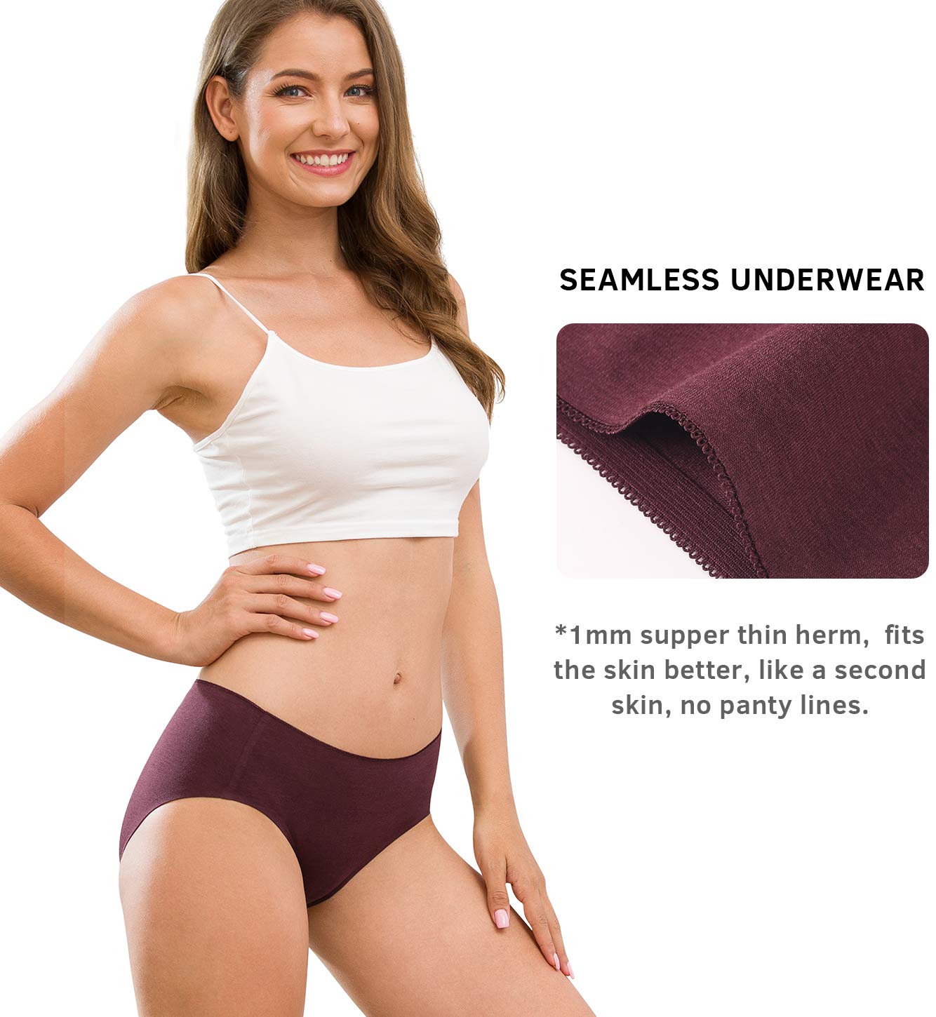 Altheanray Womenas Cotton Seamless Underwear Breathable, Cotton Hipster Panties For Women (3028L-Stripe3)