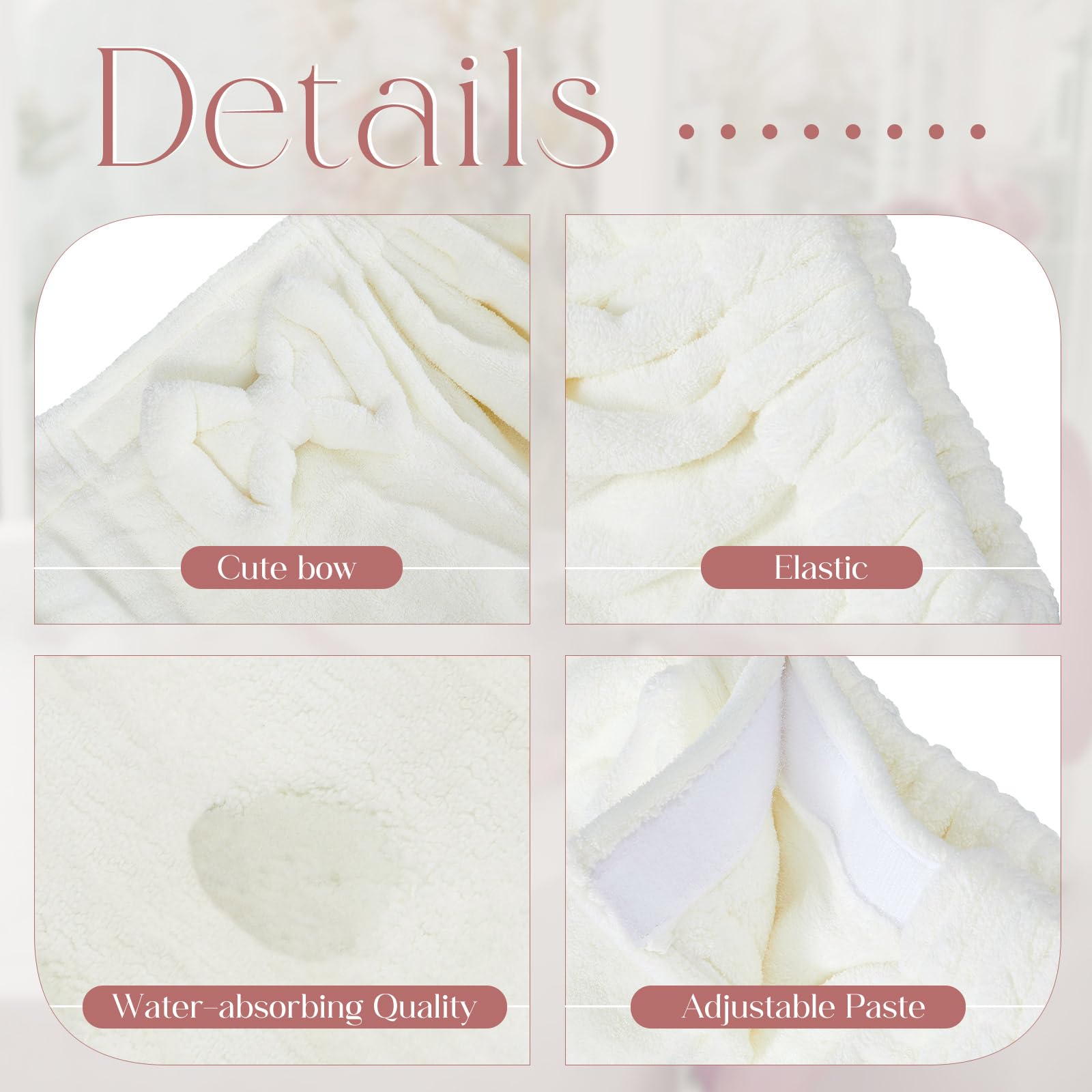Xtinmee 2 Sets Womens Wrap Towel With Hair Towel Bath Towel Wrap Shower Dress Towel Spa Wraps For Women'S Bathrobe (White, Plus