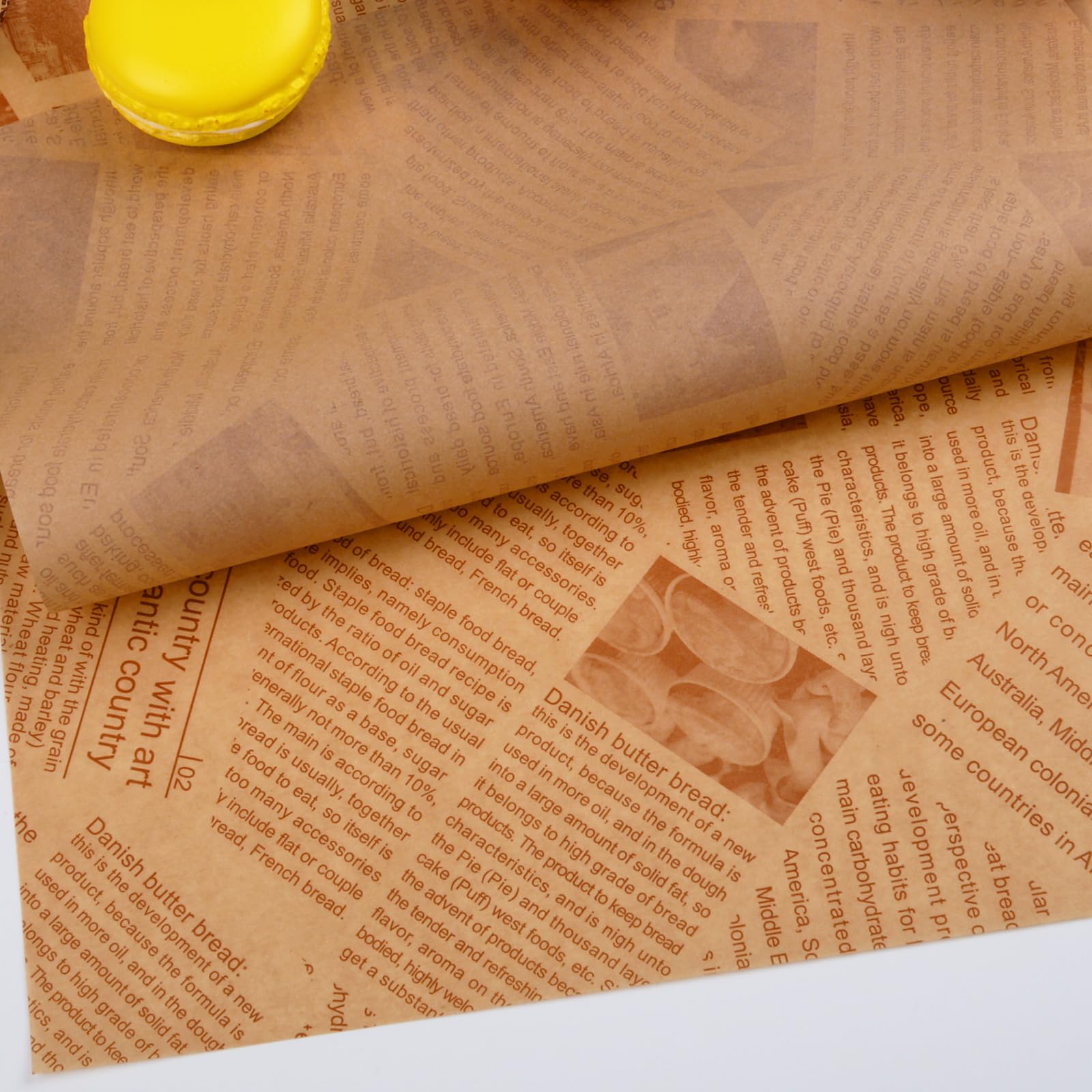 200 Pcs Deli Wax Paper Sheets For Food Basket & Plate Liners 12 X 12 Inch Old Newspaper Style Printed Greaseproof Deli Paper For