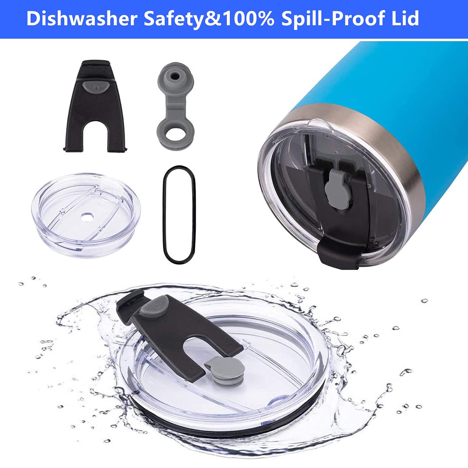 Ailuxuan Tumbler Lid For 30 Oz,2 Replacement Lids For 30Oz Stainless Steel Tumbler Travel Cup Yeti,Ozark Trails And More Cooler