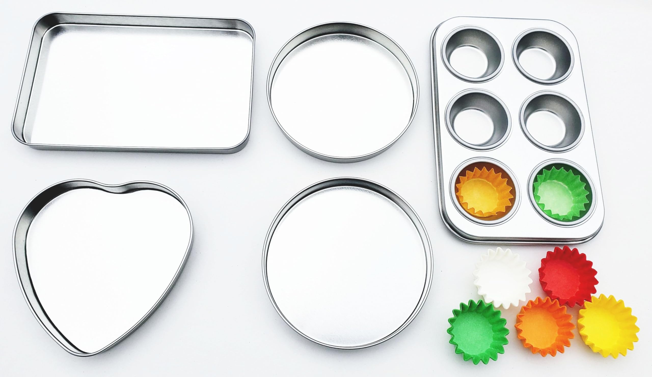 Quadrapoint Super Deluxe Pan Set Compatible With Easy Bake Ultimate Oven | Includes Cupcake Liners That Will Fit In Oven, Unlike