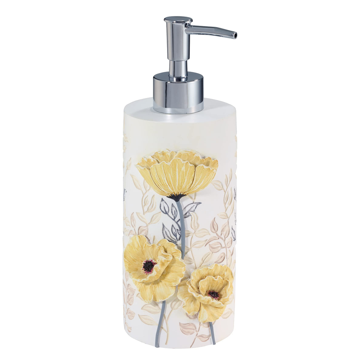 Avanti Linens - Soap Dispenser/Lotion Pump, Guest Bathroom Essentials, Chic Home Decor (Marielle Collection)