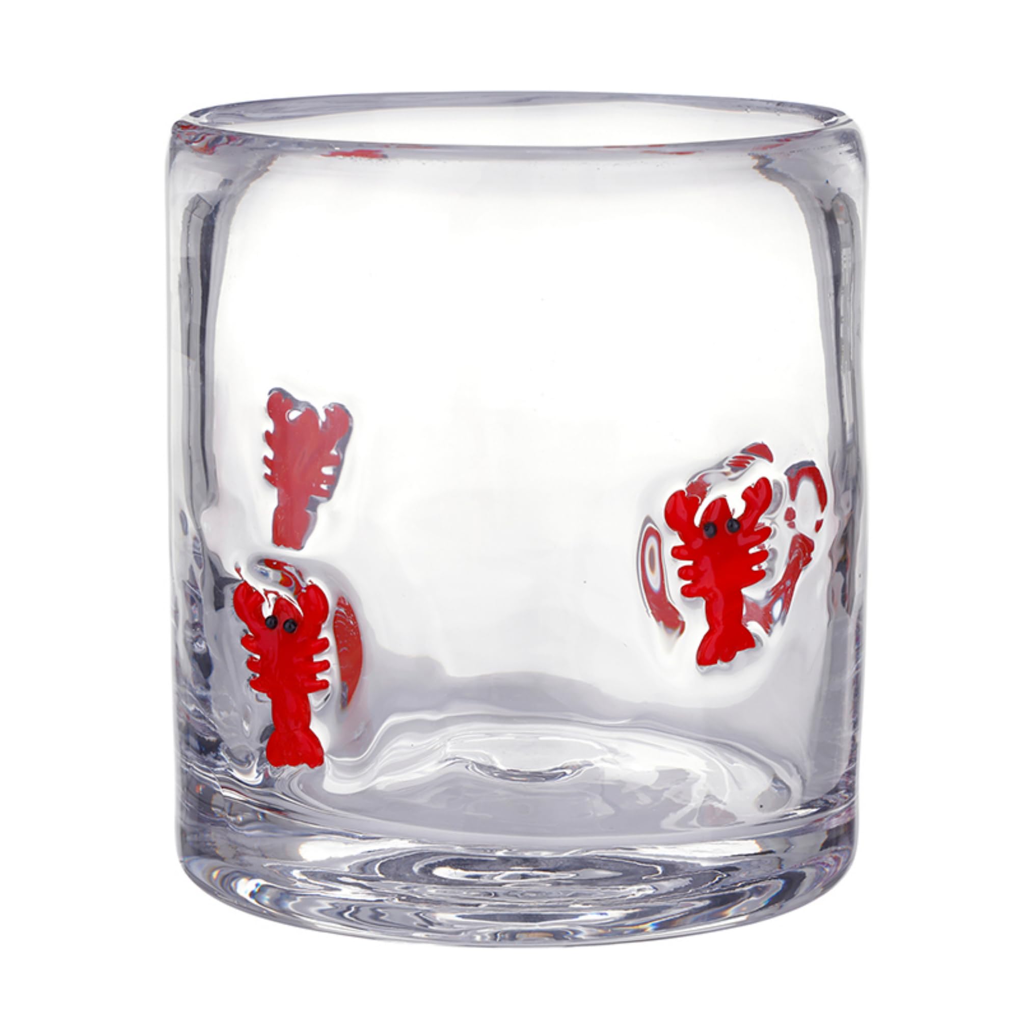 Santa Barbara Design Studio Icons Glassware Double Old Fashioned Glass, 14 Ounces, Lobster