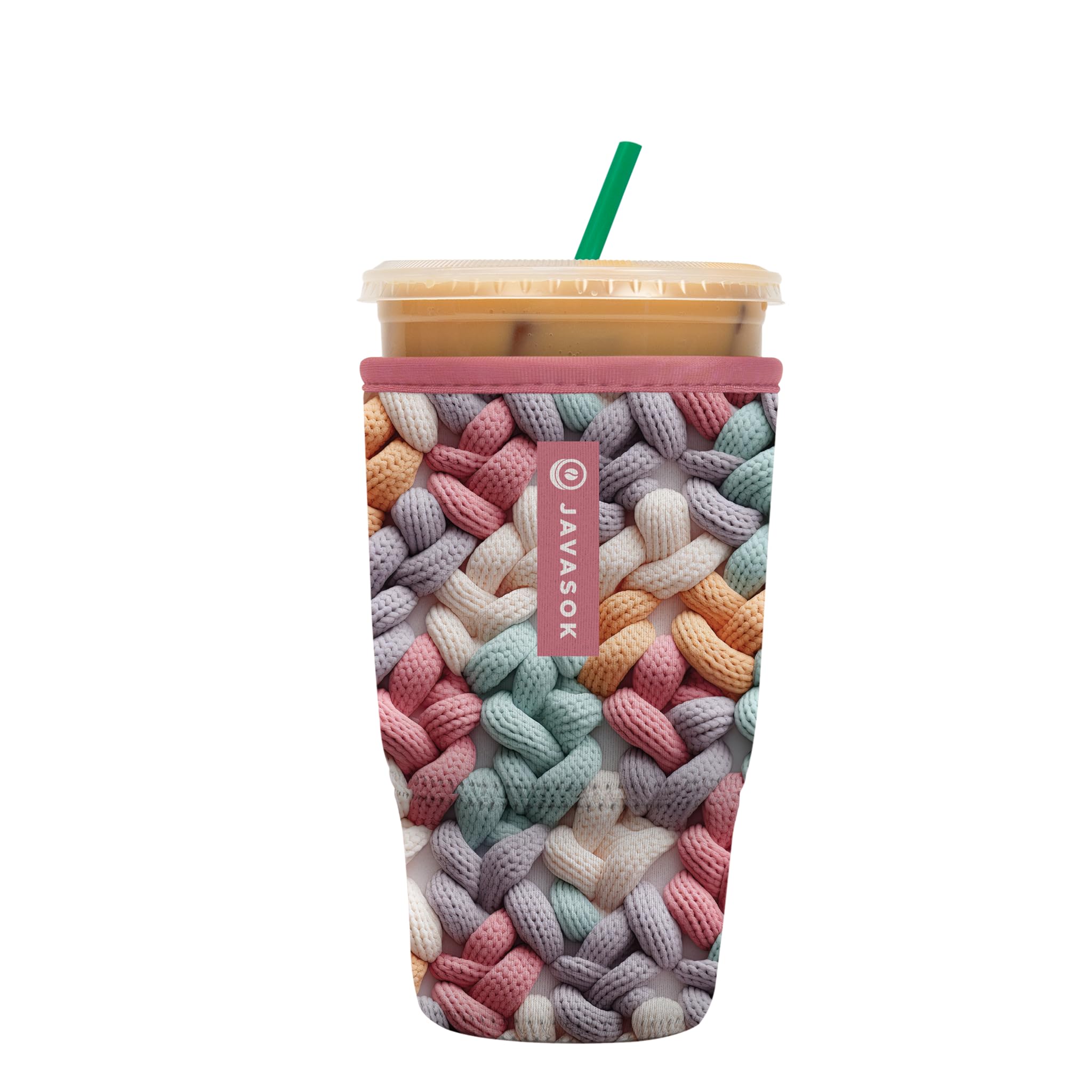 Sok It JavaSok Iced Coffee & Cold Soda Insulated Neoprene Cup Sleeve (Cozy in Color, Large: 30-32oz)