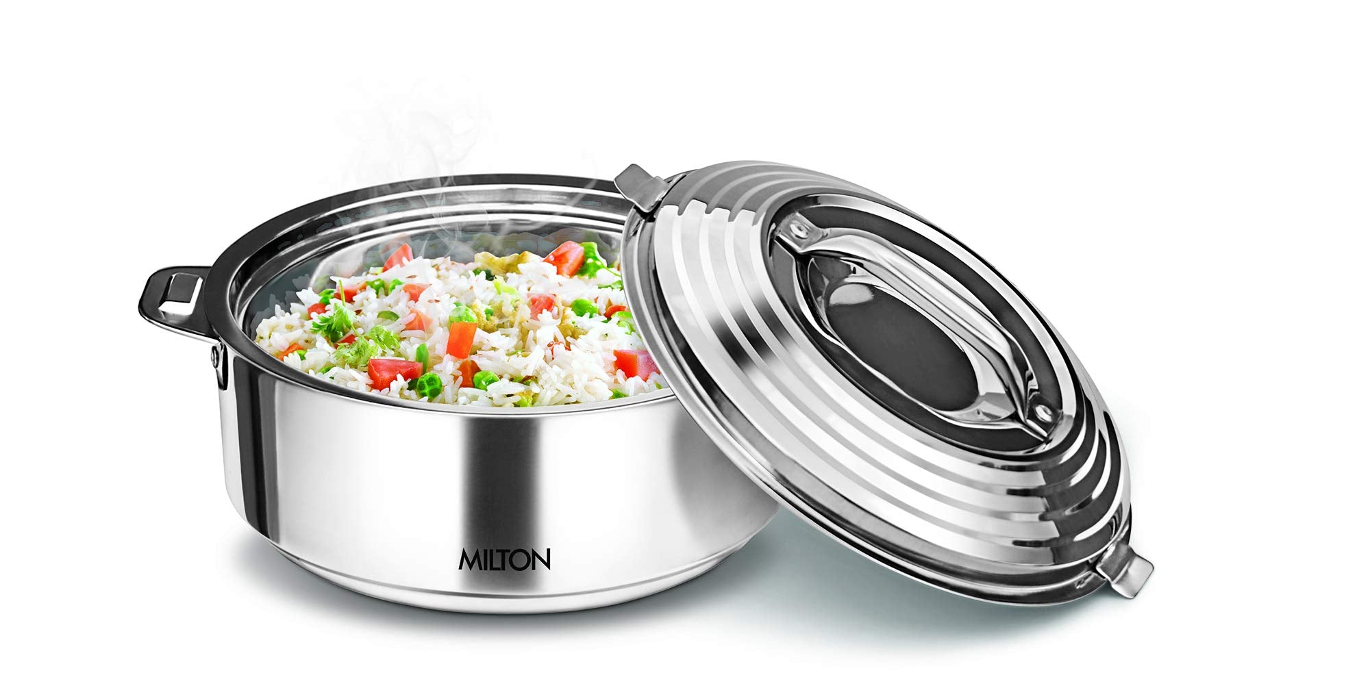 Milton Galaxia 1500 Casserole For Hot Food, Insulated Stainless Steel Hot Pot With Lid, 50 Oz (2090 Ml) 1.58 Qt, Serving Box (Bo